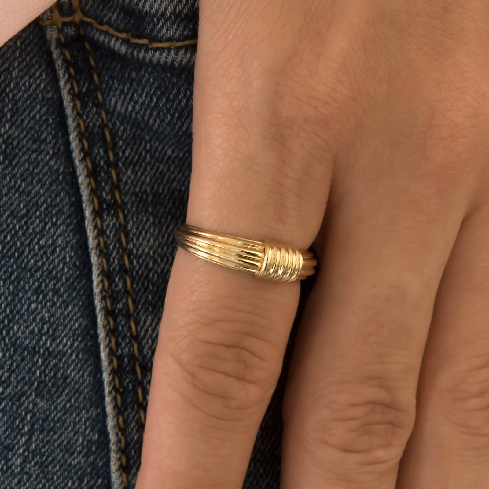 Ribbed Knot Ring — additional product image 2 from AntEva Crafts