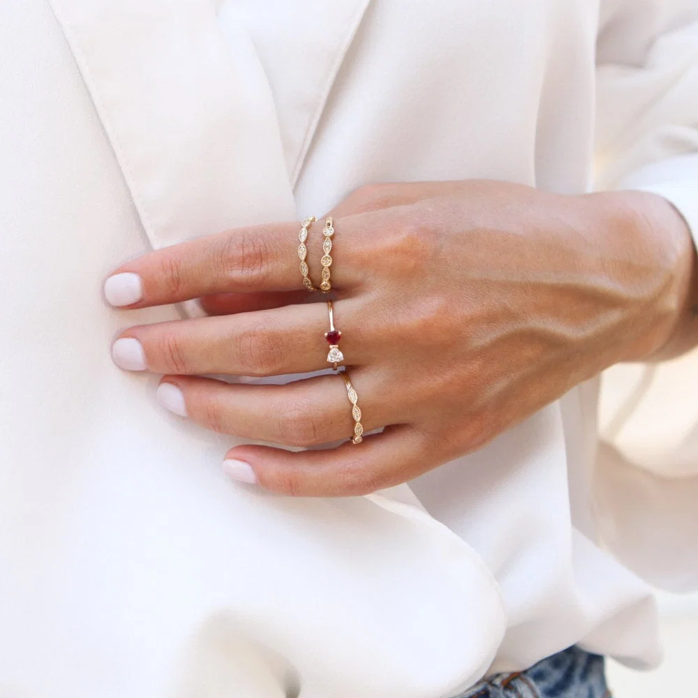 Heart Bow Ring — additional product image 3 from AntEva Crafts