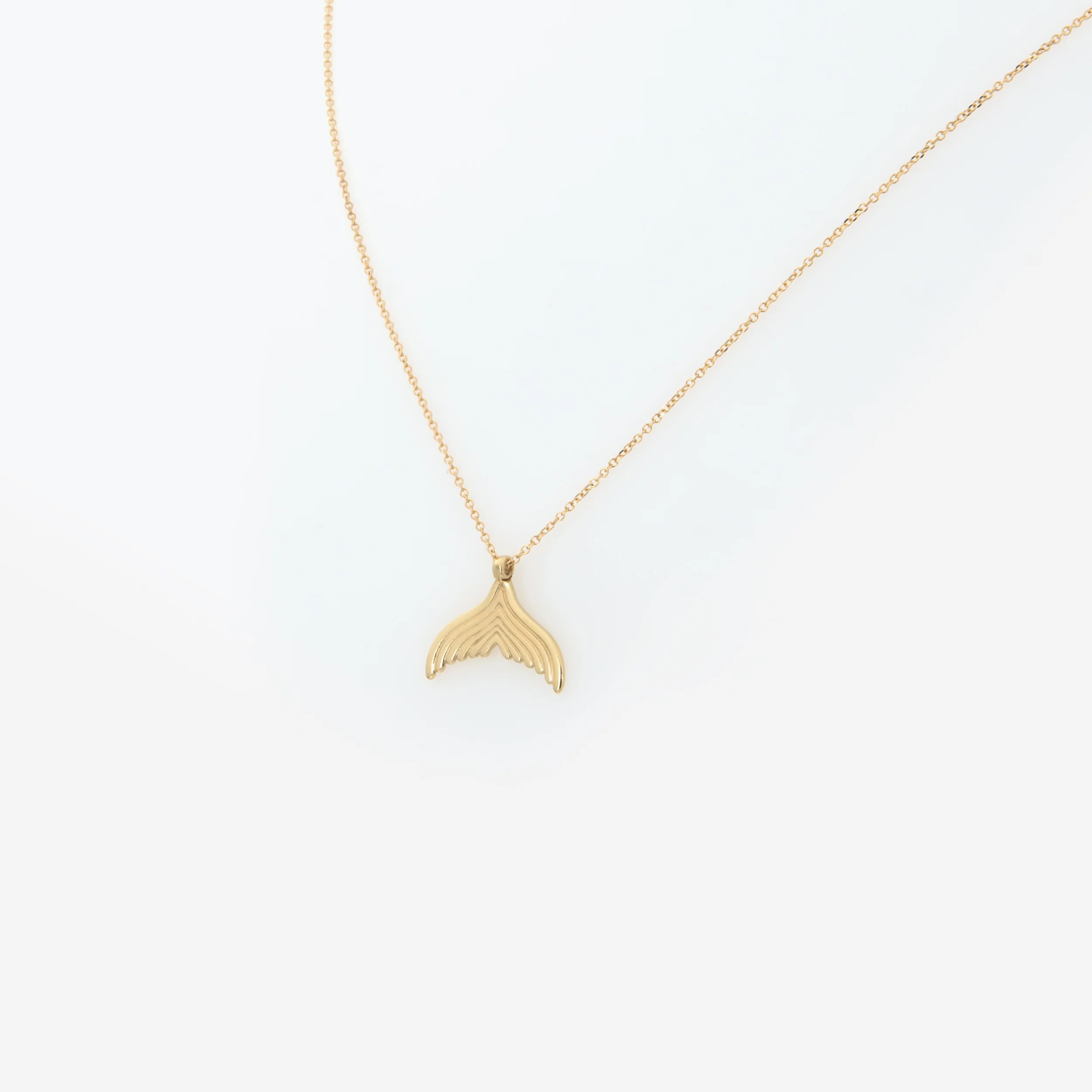 Gold Whale Tail Necklace