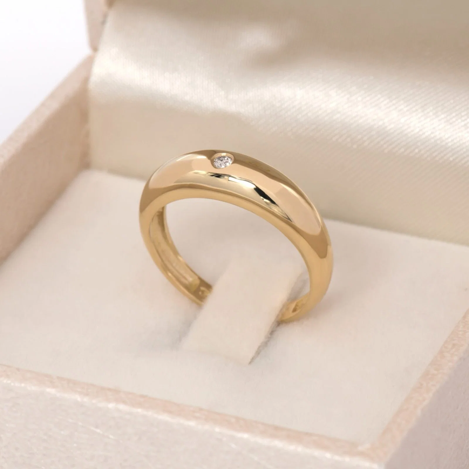 Solitaire Diamond Dome Ring — additional product image 7 from AntEva Crafts