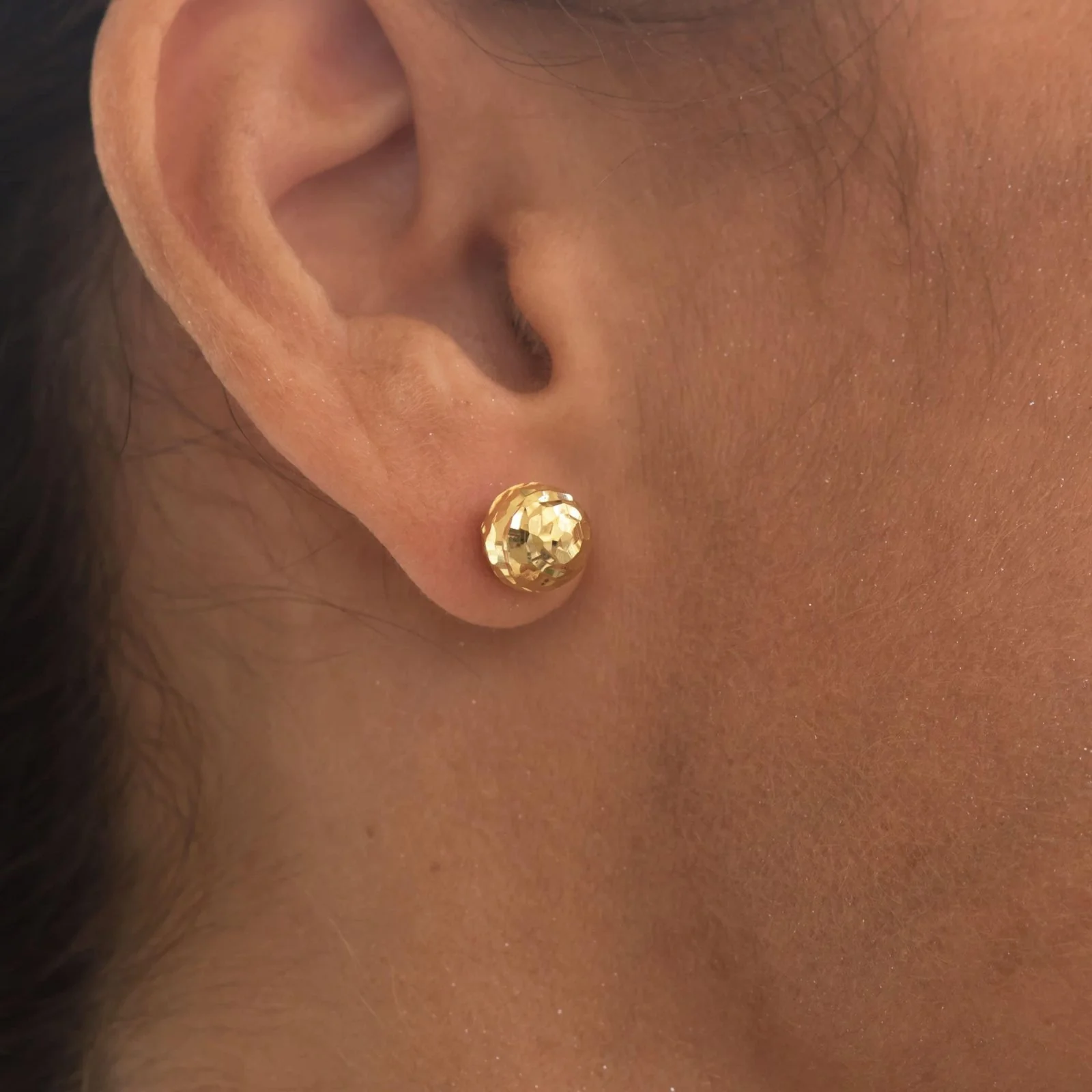 Hammered Ball Earrings — additional product image 5 from AntEva Crafts
