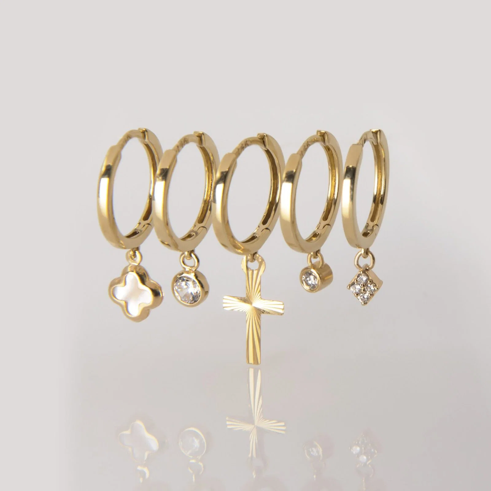 Mother of Pearl Cross Earrings — additional product image 7 from AntEva Crafts