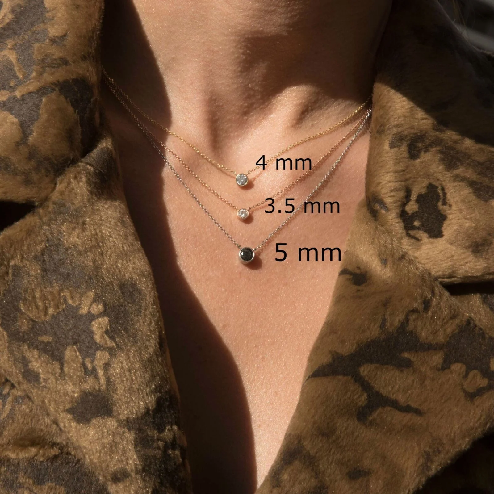 Single Diamond Necklace — additional product image 7 from AntEva Crafts