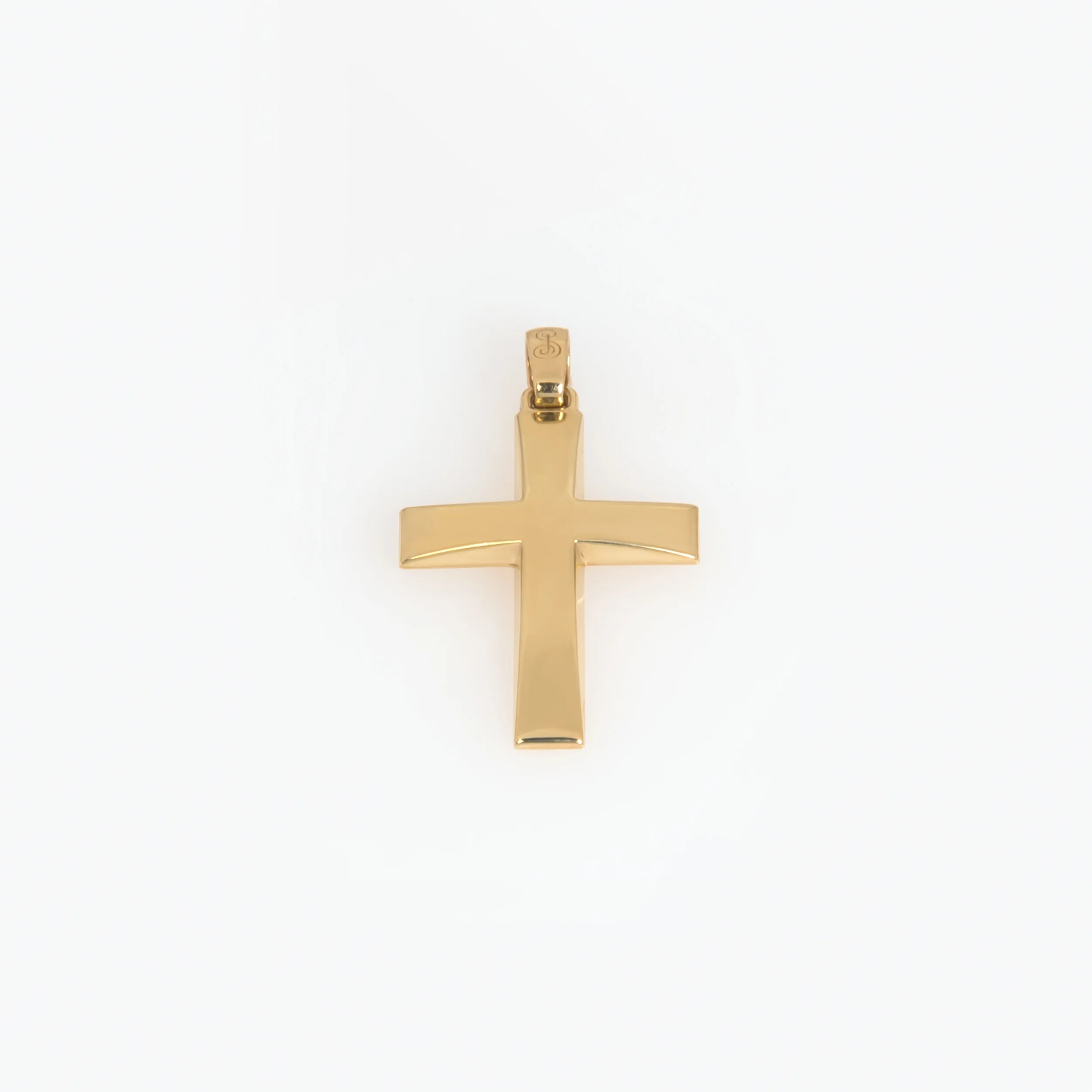 Classic Plain Yellow Gold Cross Pendant