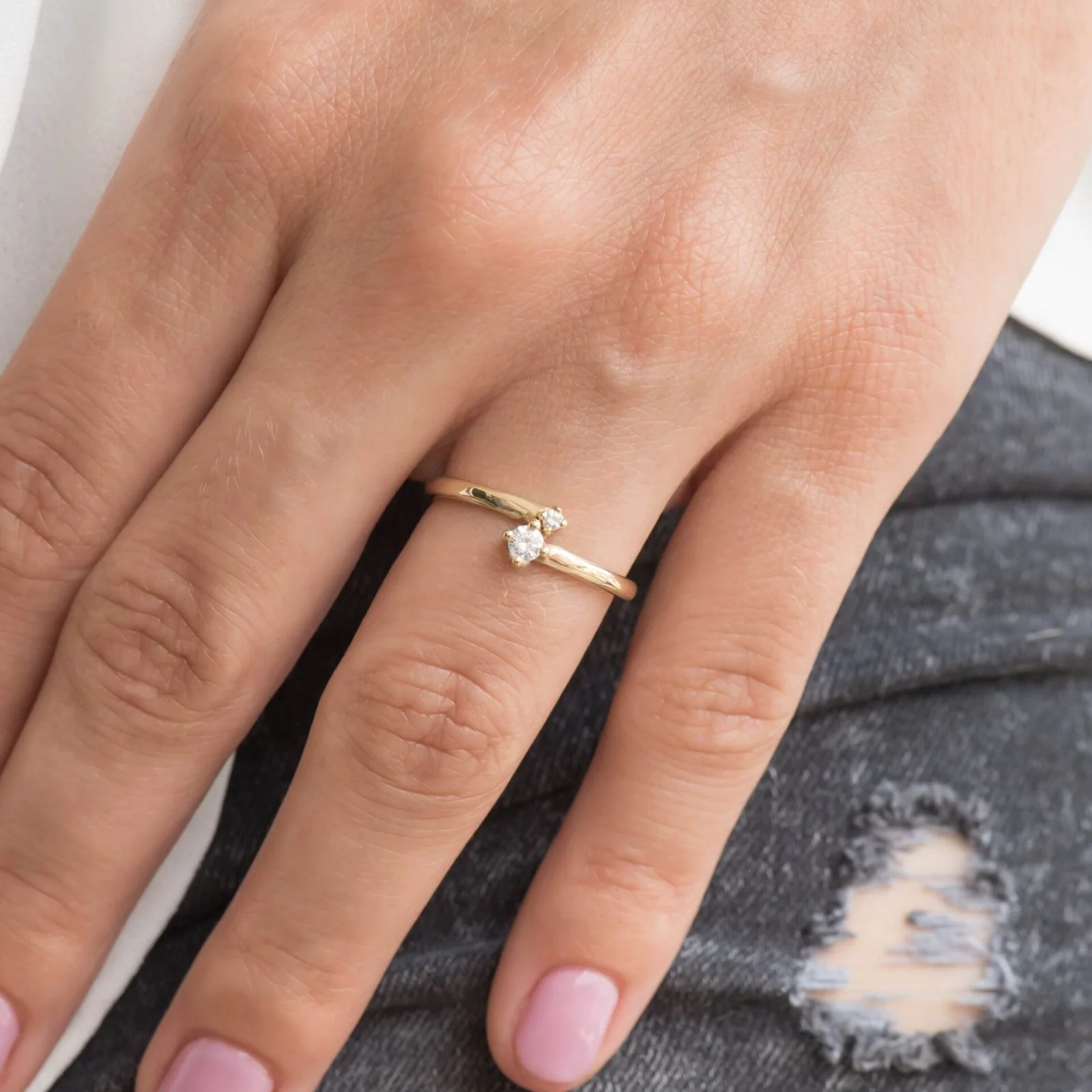 Bypass Diamond Ring — additional product image 4 from AntEva Crafts