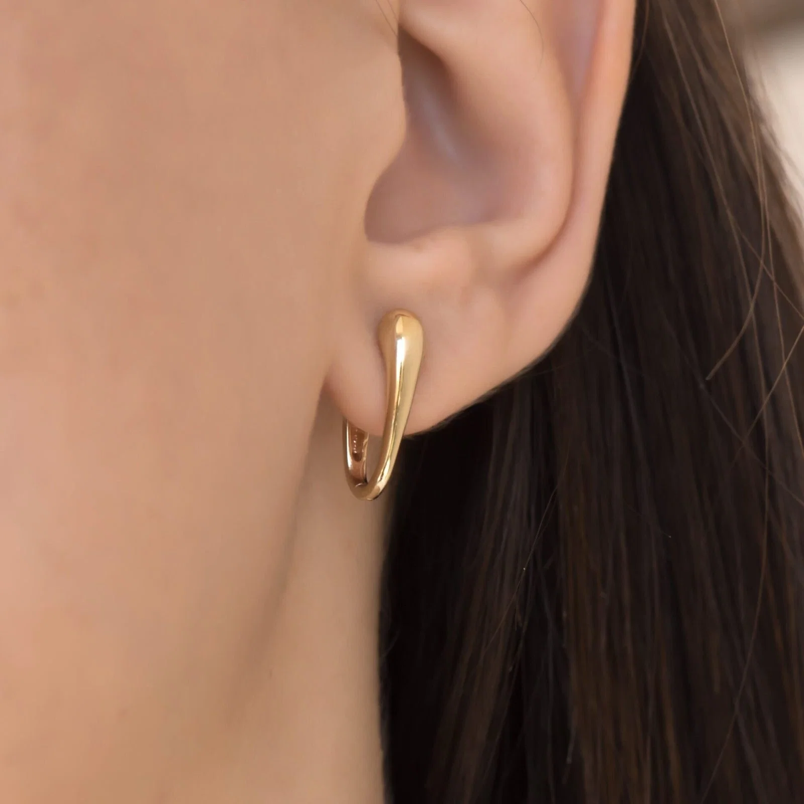 Dome Hoop Earrings with Latch Back Closure — additional product image 2 from AntEva Crafts