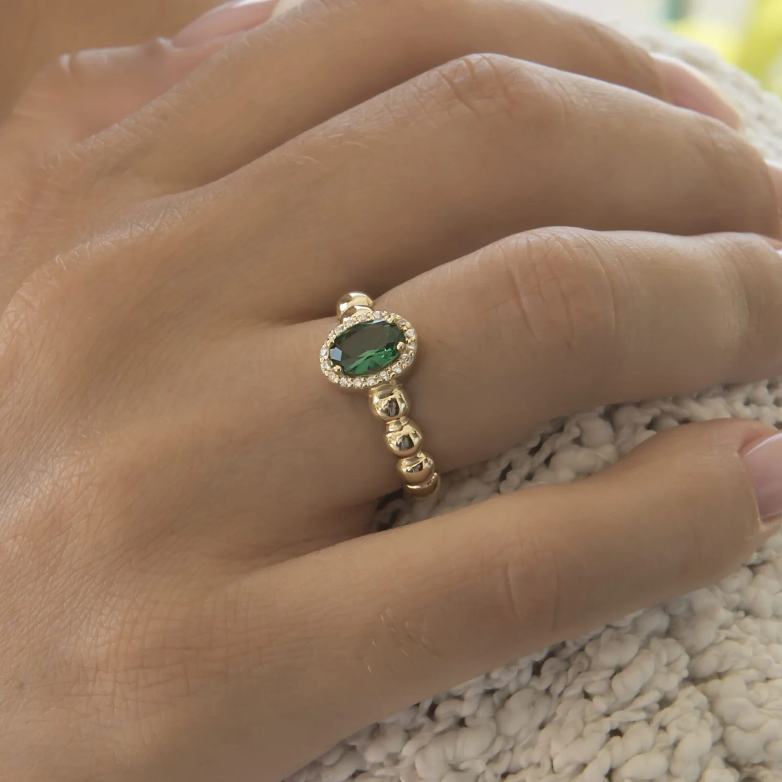 Halo Beaded Ring — additional product image 5 from AntEva Crafts