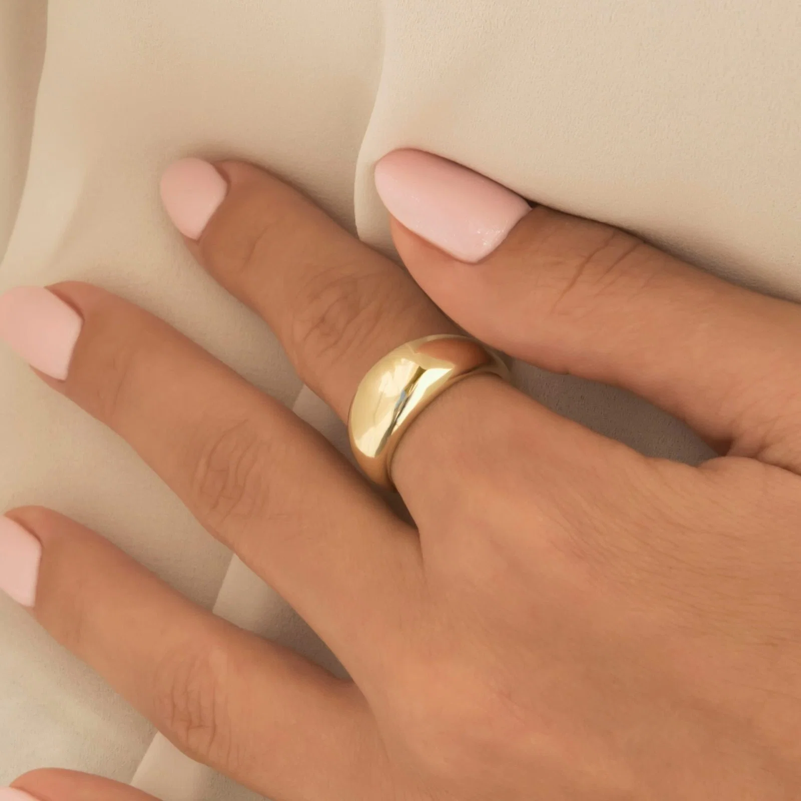 Gold Dome Ring 9mm — additional product image 5 from AntEva Crafts