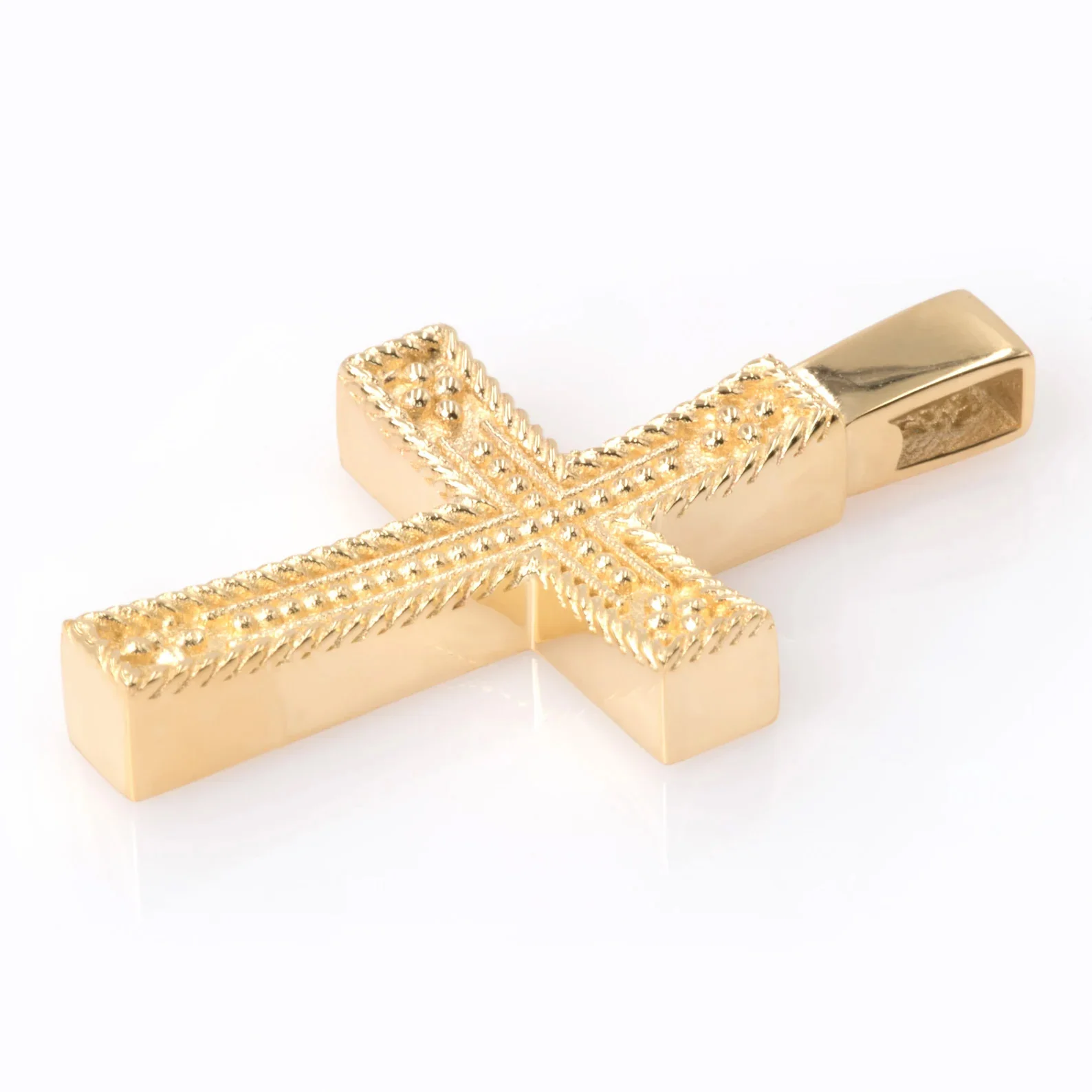 Milgrain Cross Pendant — additional product image 3 from AntEva Crafts