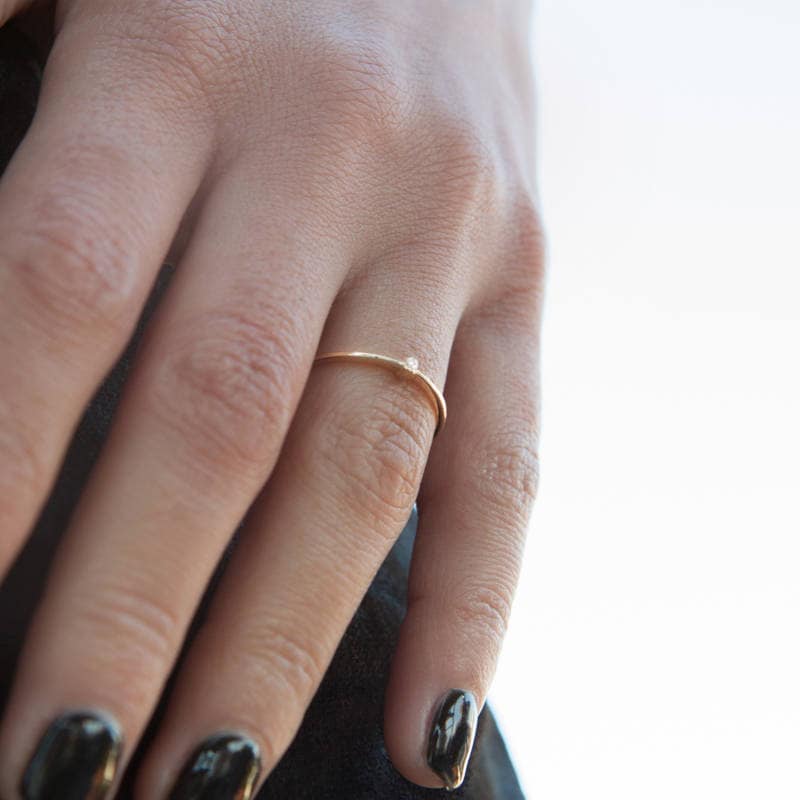 Thin One Stone Ring — additional product image 5 from AntEva Crafts