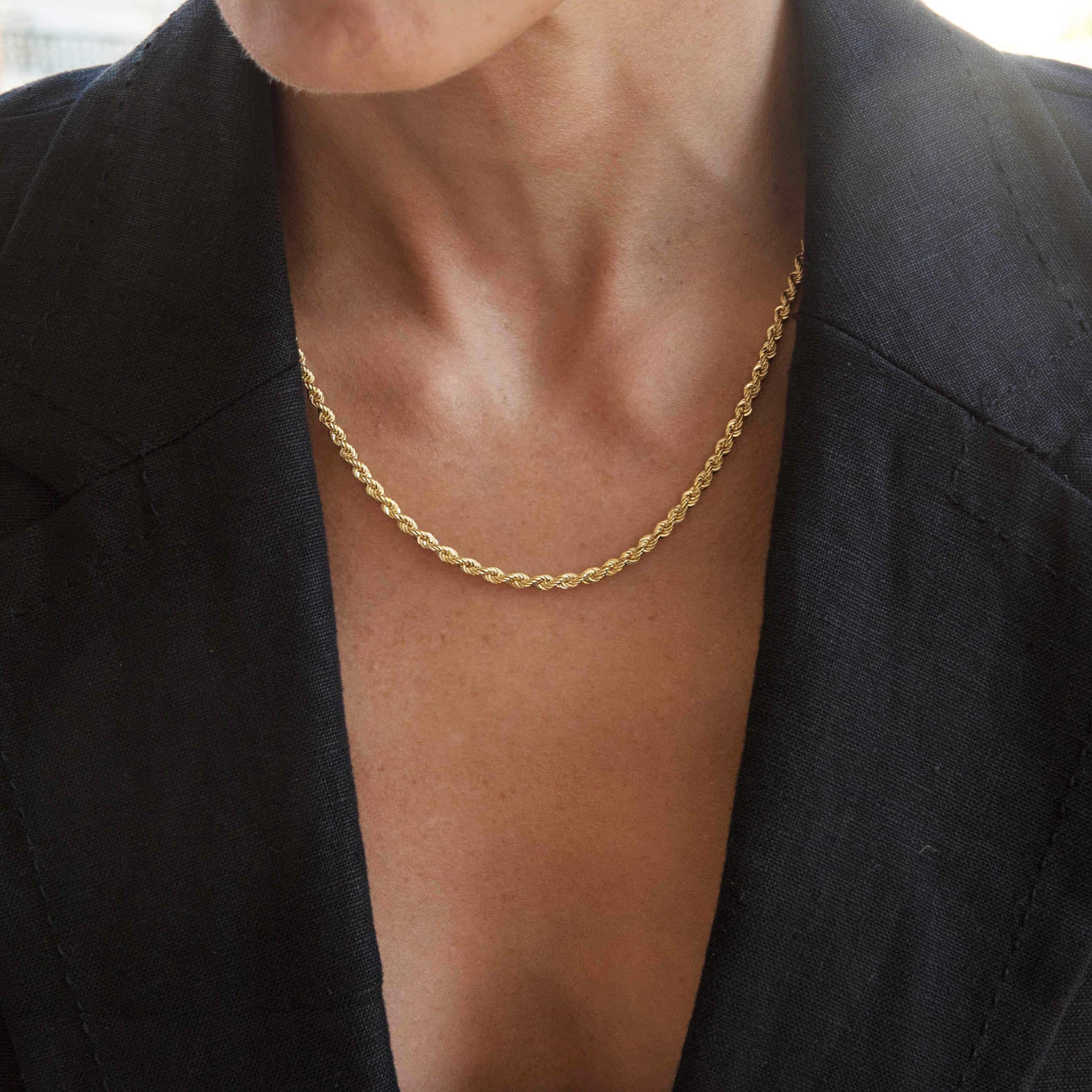 Rope Chain Gold Necklace — additional product image 2 from AntEva Crafts