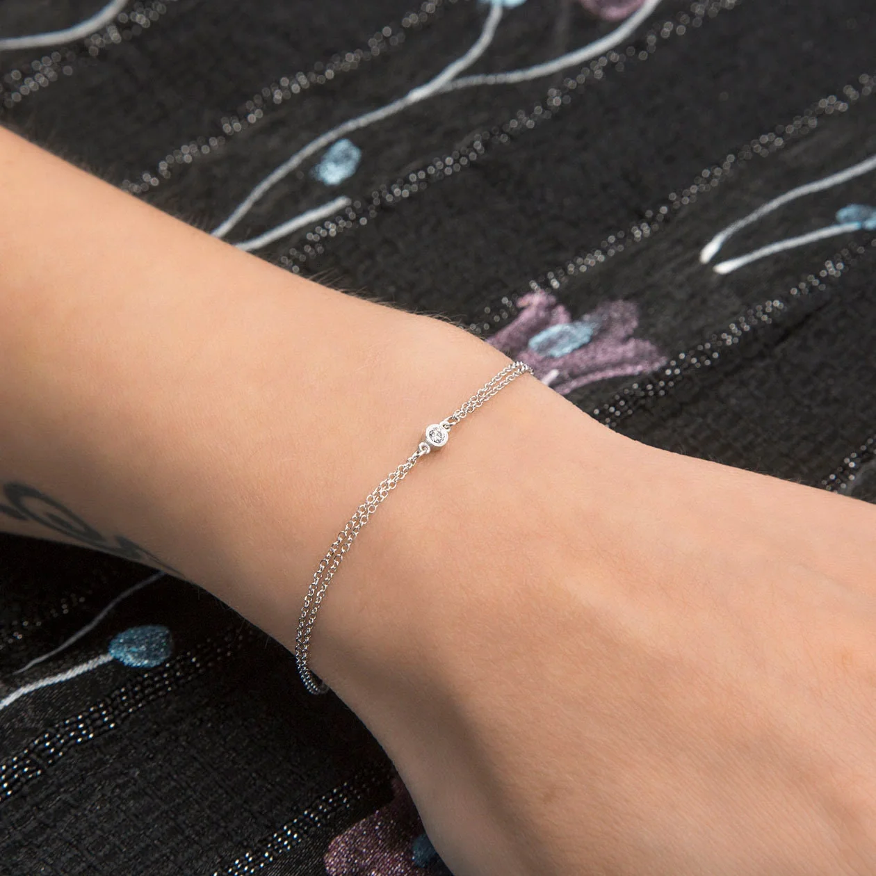 Diamond Solitaire Bracelet — additional product image 3 from AntEva Crafts