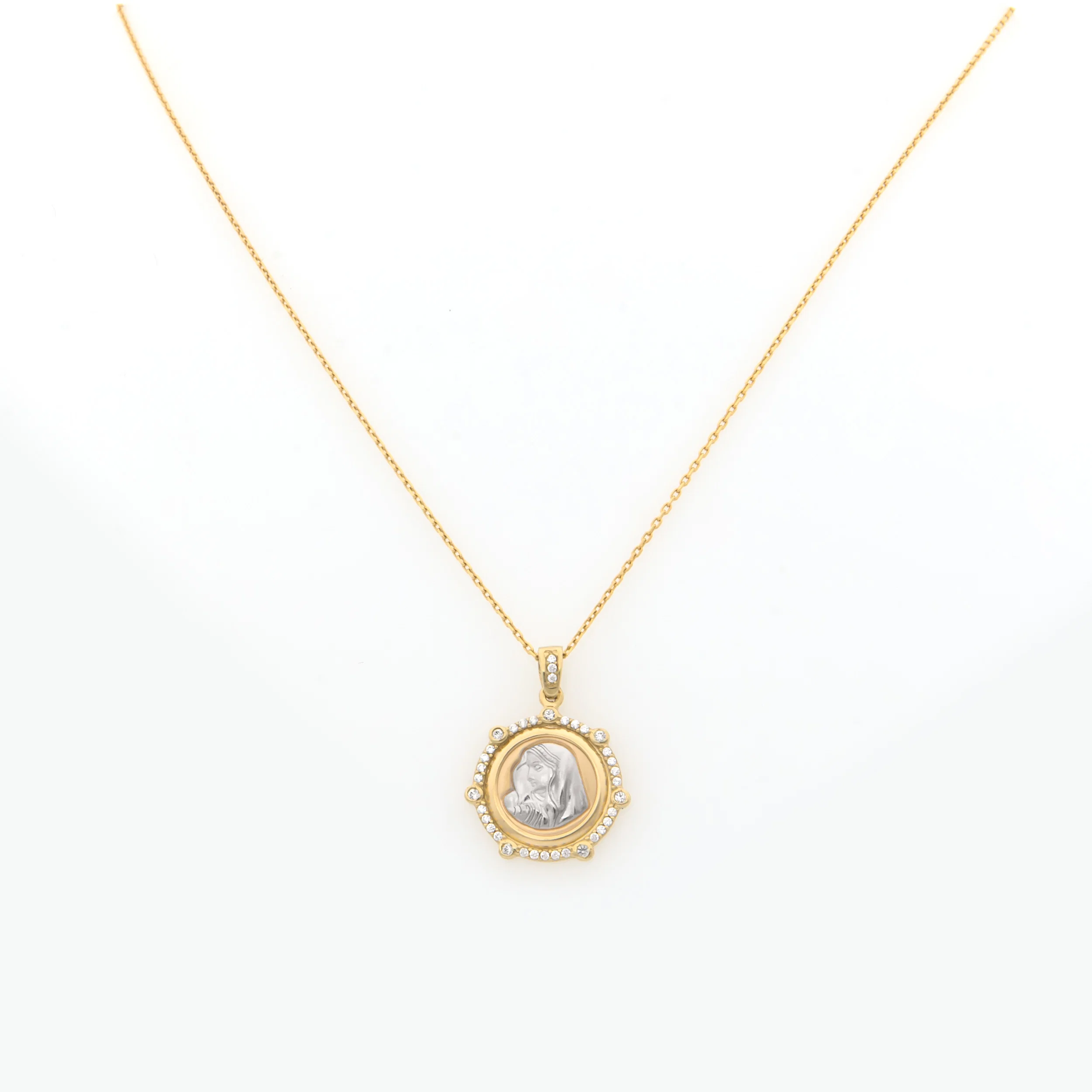 Holy Mary Gold Necklace — additional product image 3 from AntEva Crafts