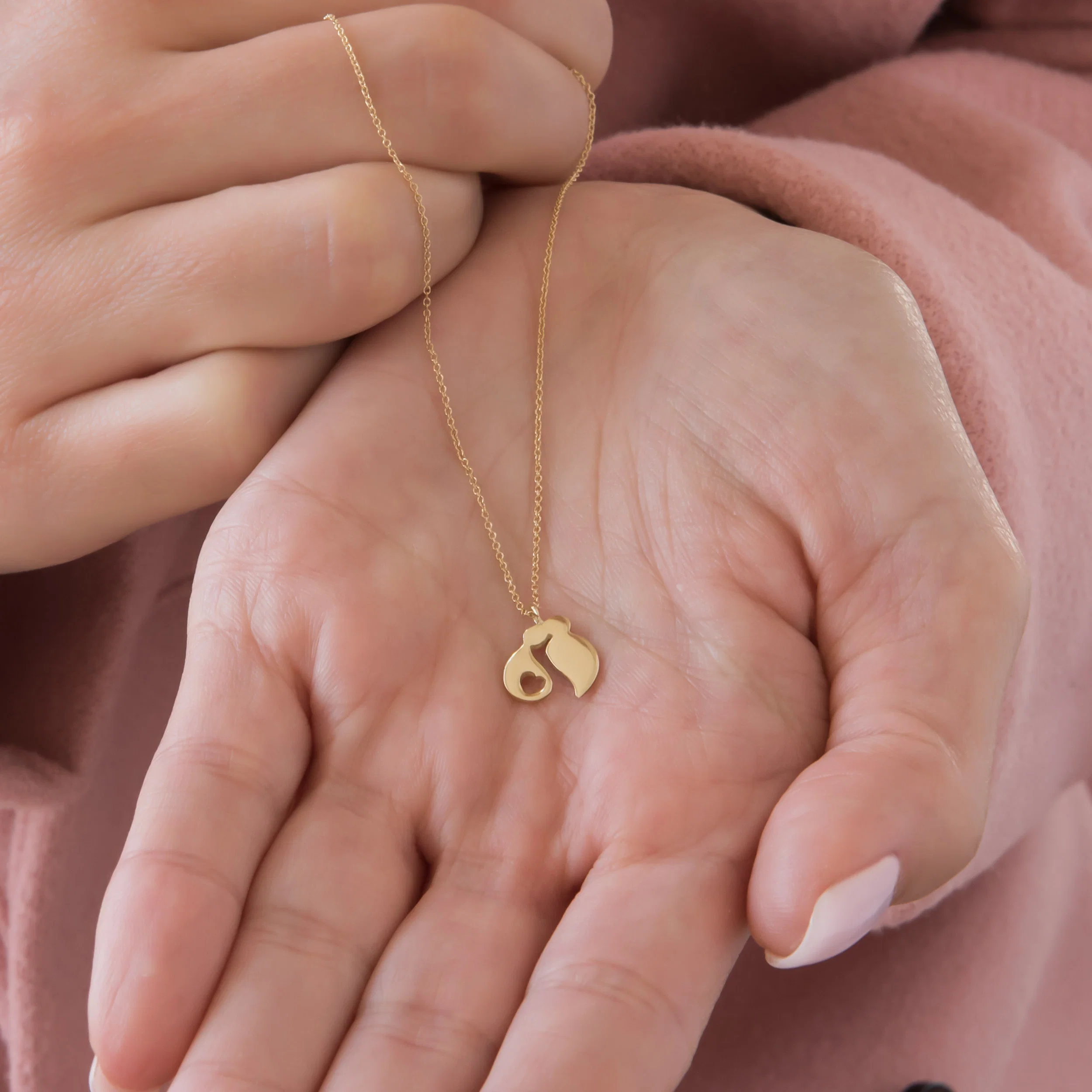 Solid Gold Family Necklace — additional product image 3 from AntEva Crafts