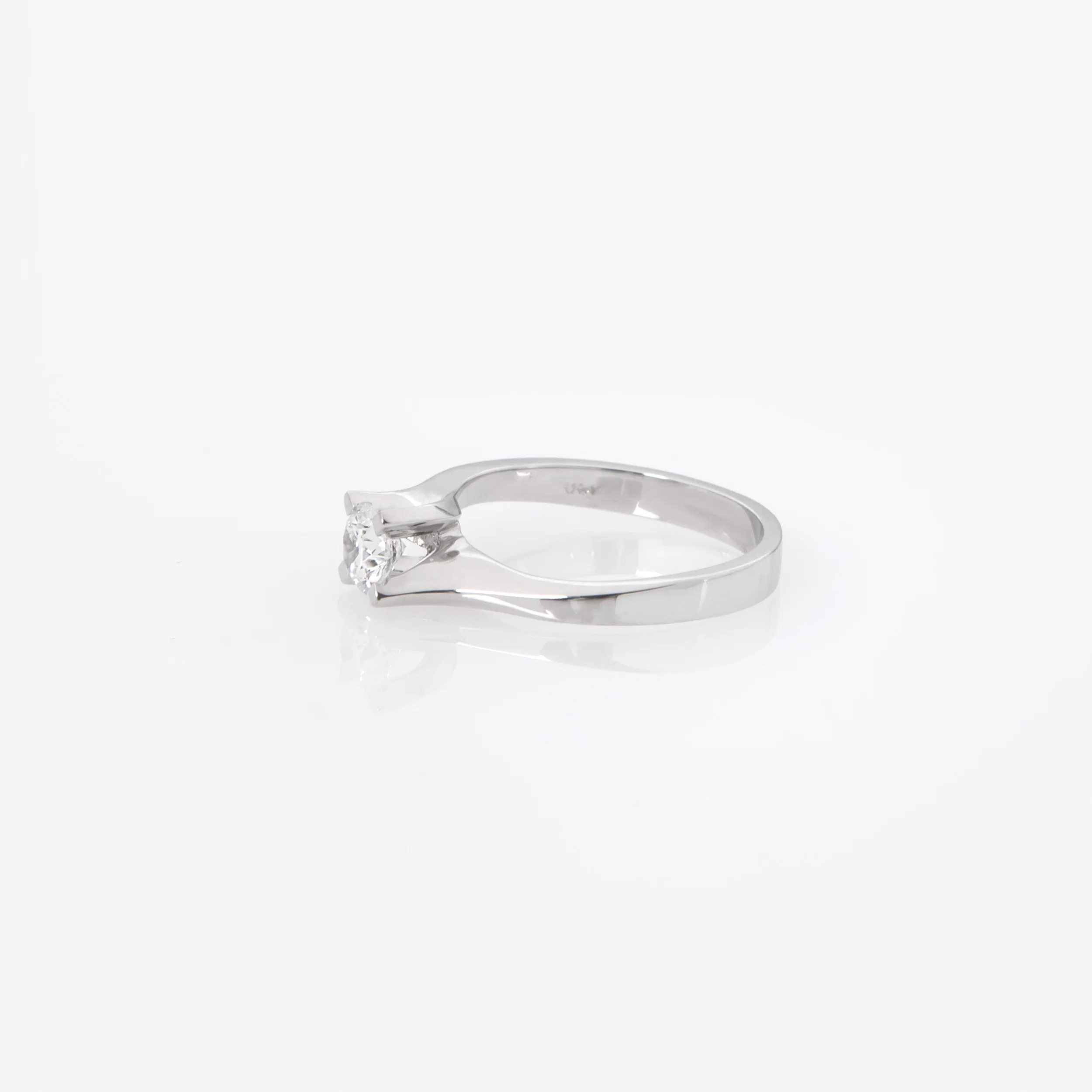 Solitaire Lab Grown Diamond Ring White Gold 14k — additional product image 4 from AntEva Crafts