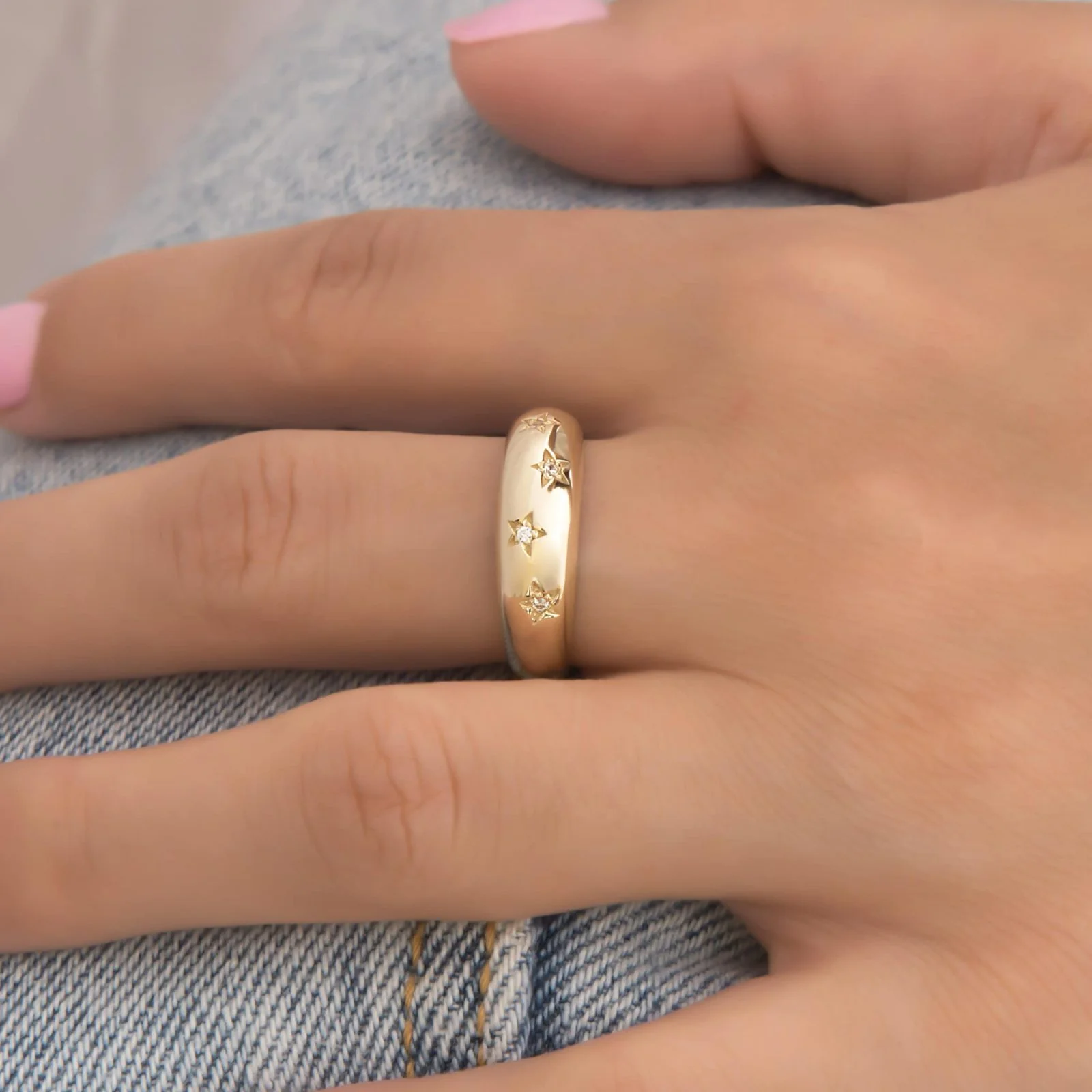 Diamond Starburst Ring — additional product image 3 from AntEva Crafts