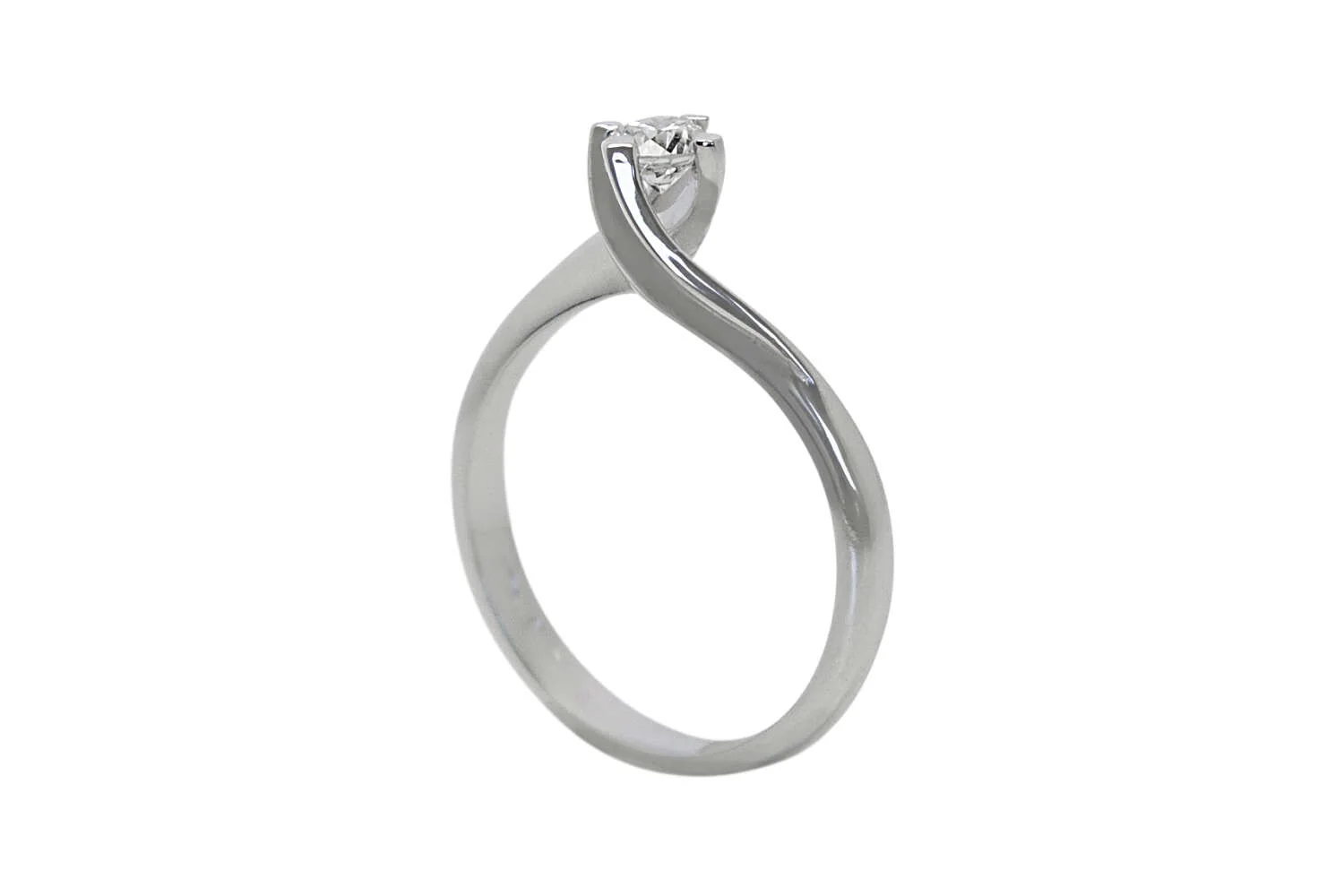 Diamond Solitaire Ring 18k Gold — additional product image 4 from AntEva Crafts