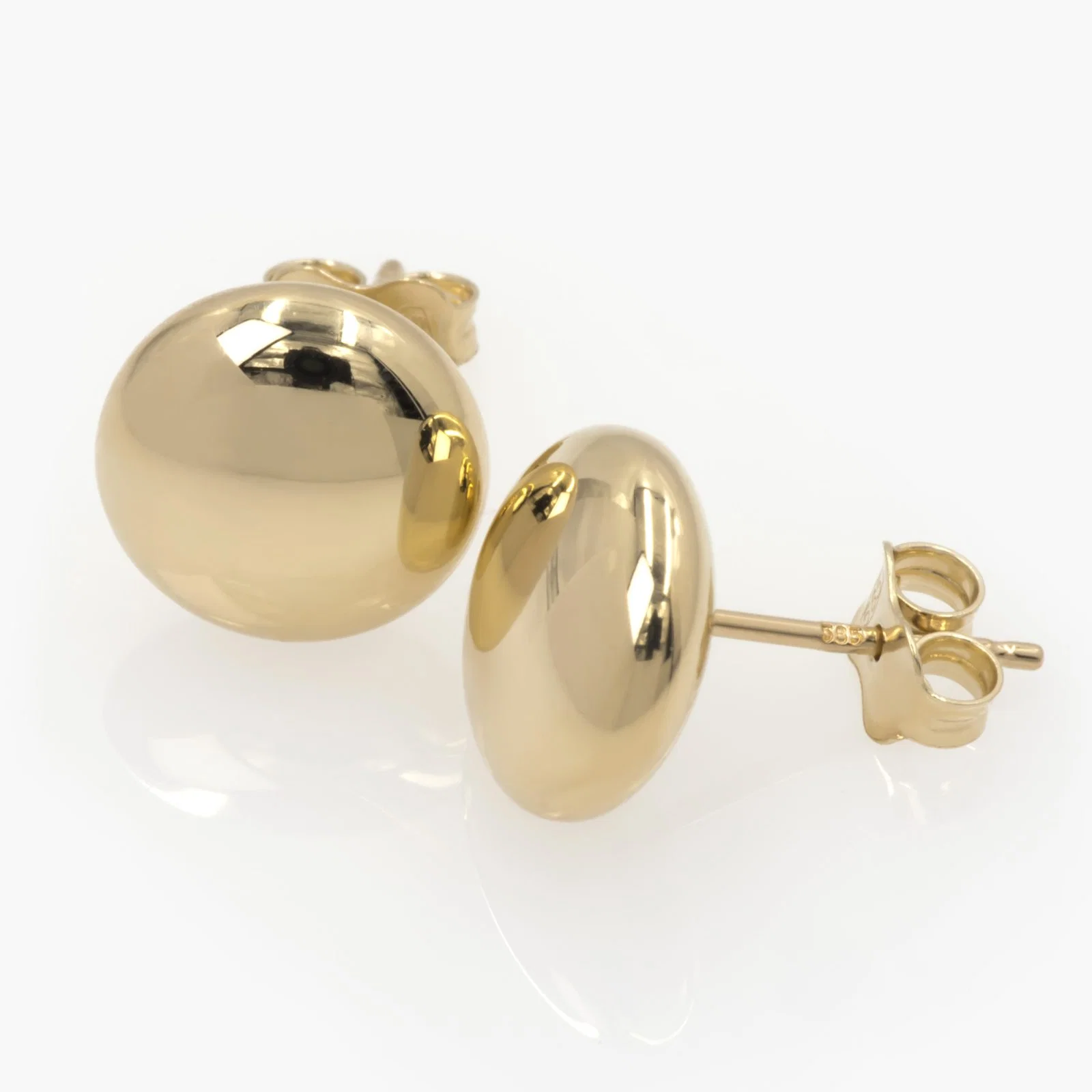 14k Yellow Gold Geometry Stud Earrings — additional product image 7 from AntEva Crafts