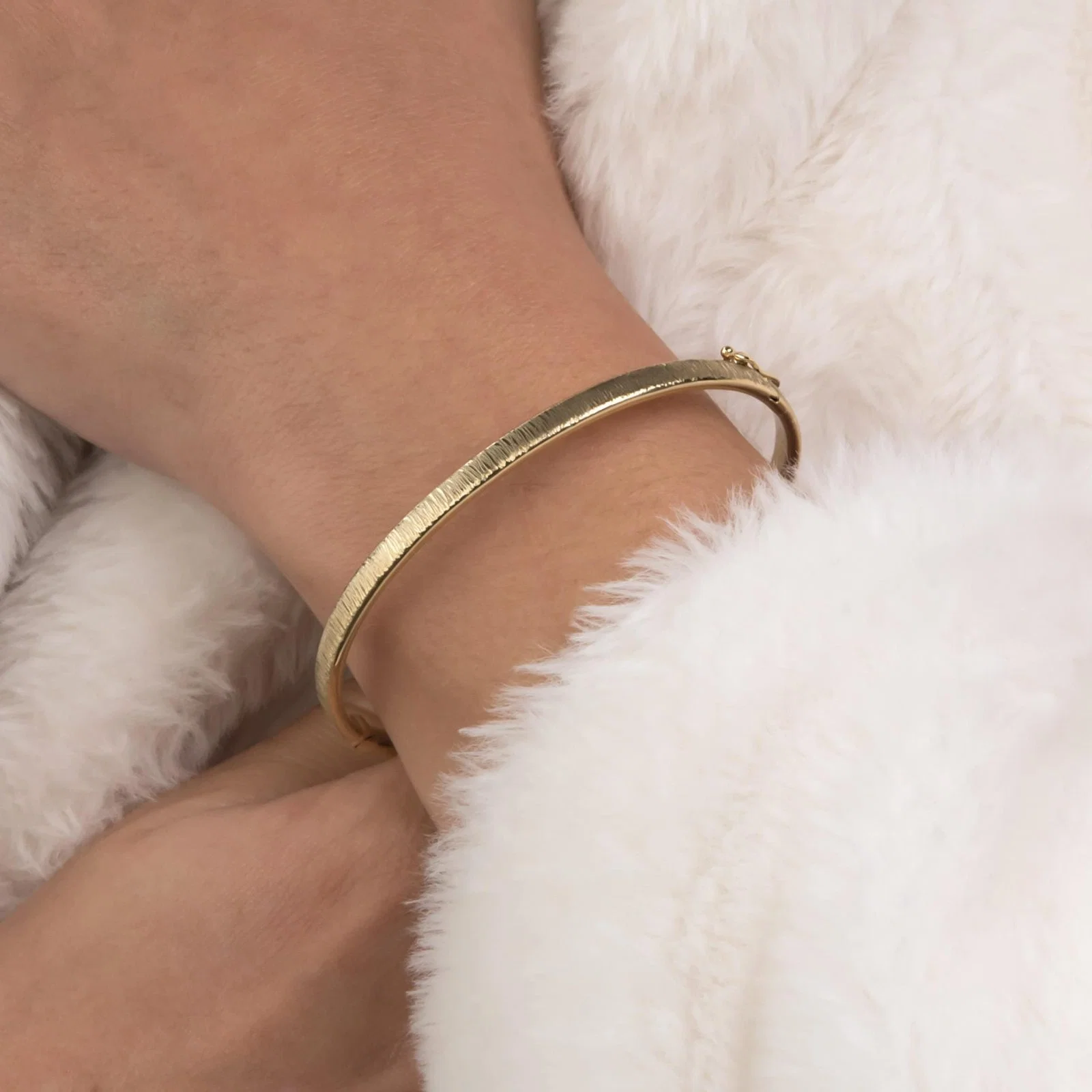 Plain Flat Oval Bracelet with Matte Satin Finish — additional product image 2 from AntEva Crafts