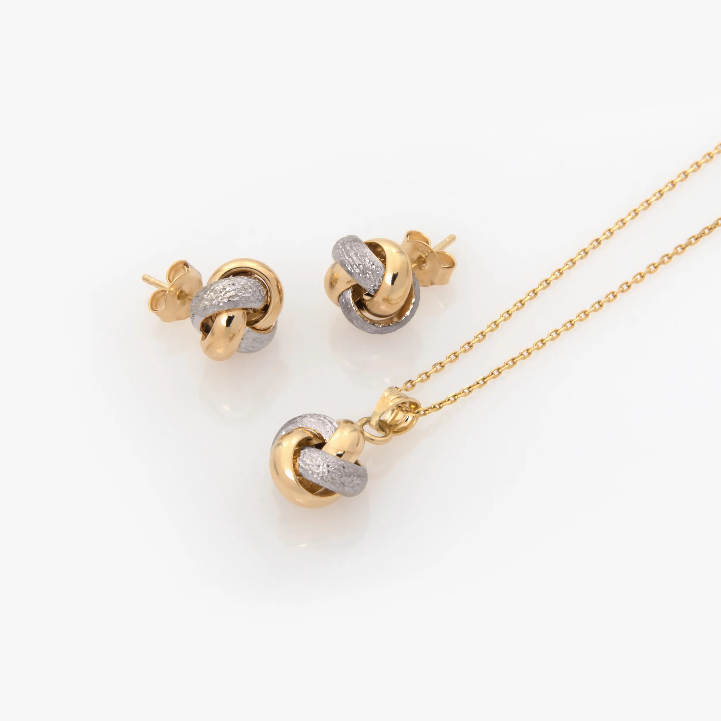Two-Τone Knot Necklace — additional product image 7 from AntEva Crafts