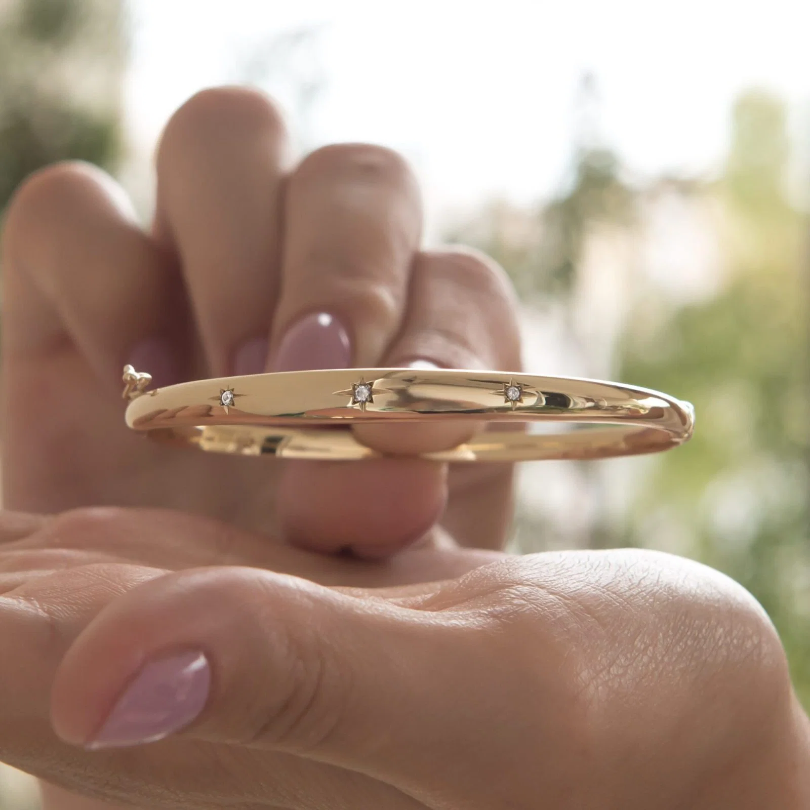North Star 3 Diamonds Bangle — additional product image 6 from AntEva Crafts