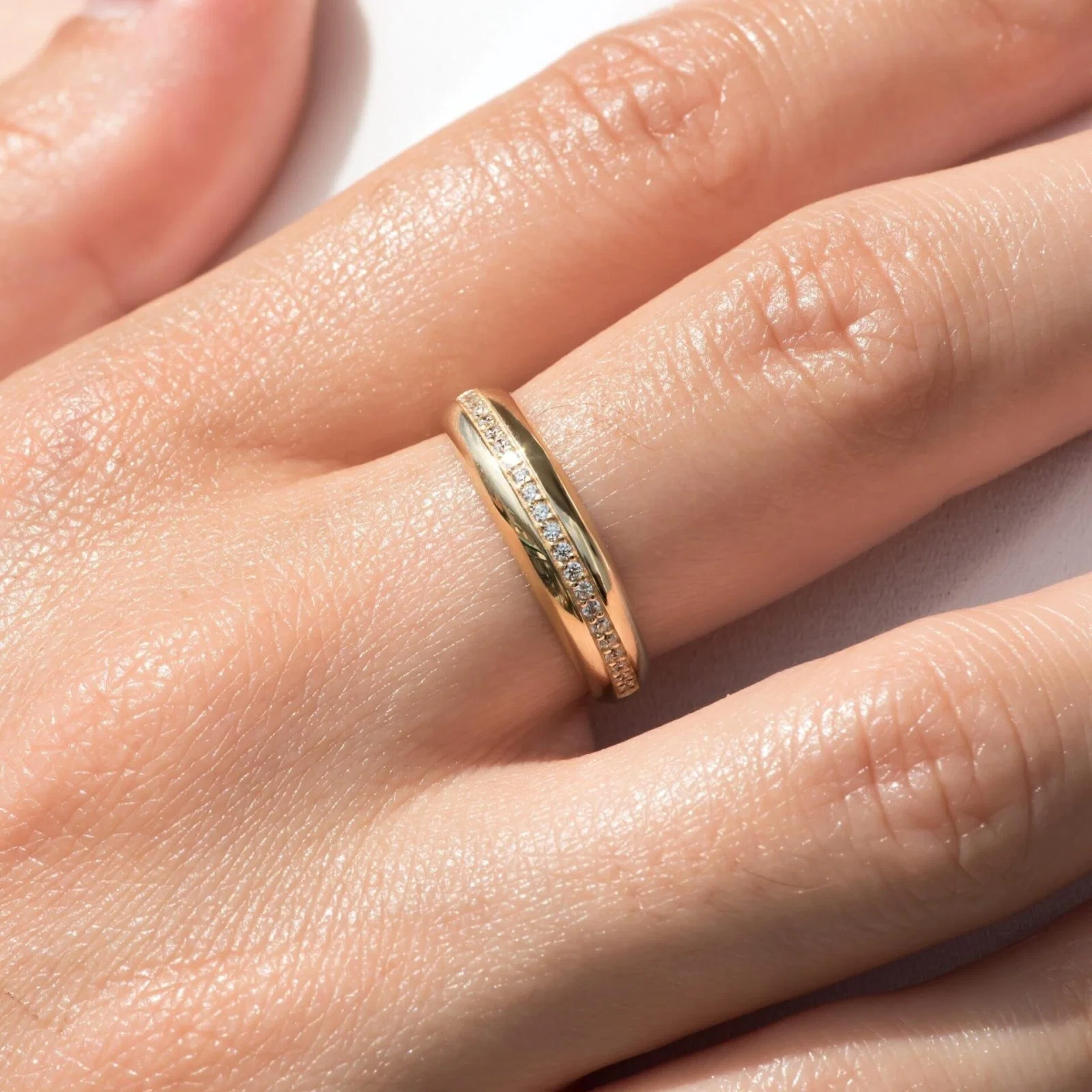 Diamond Wedding Band — additional product image 2 from AntEva Crafts