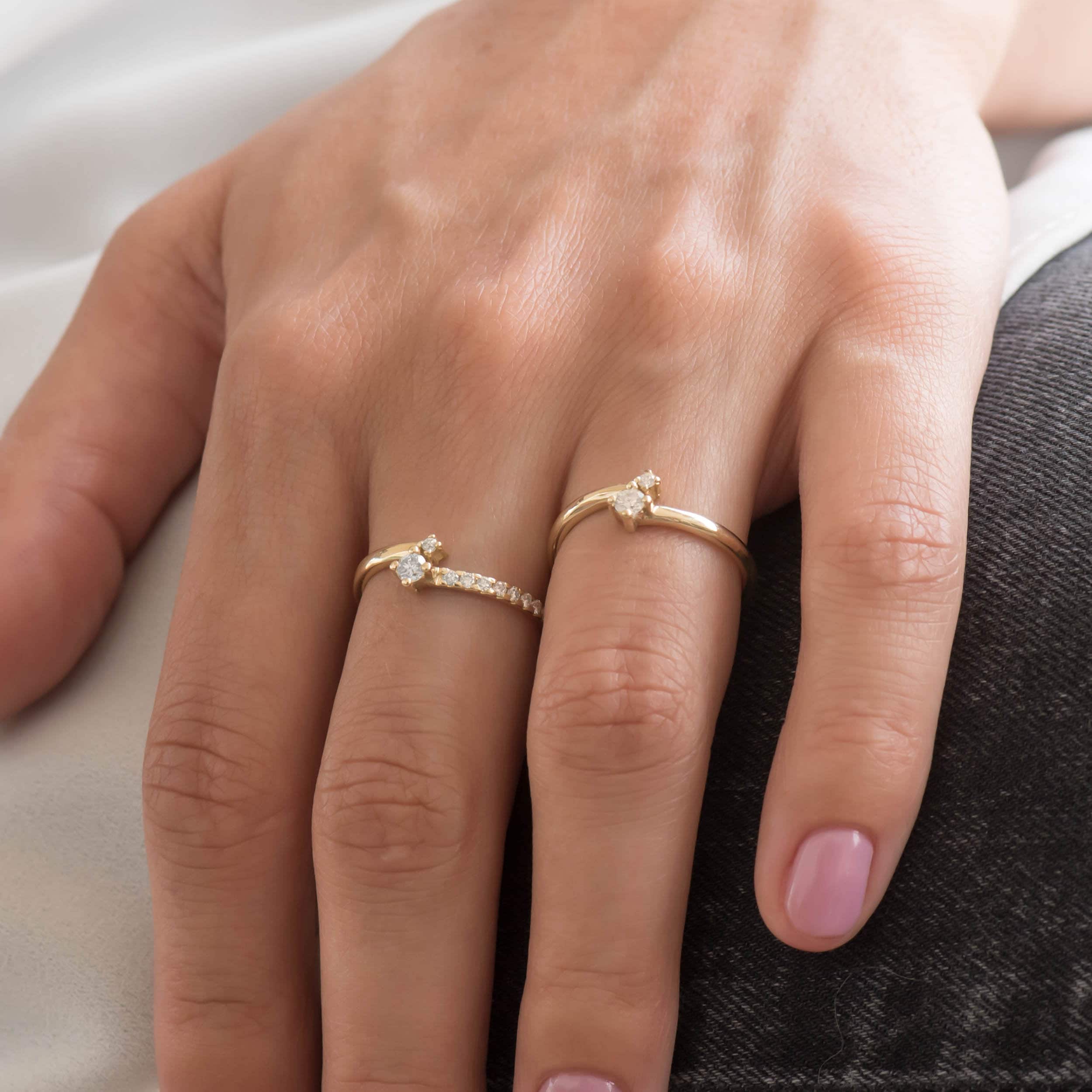 Diamond Bypass Ring — additional product image 8 from AntEva Crafts