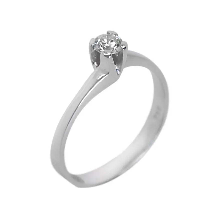 18k Gold Diamond Solitaire Ring — additional product image 2 from AntEva Crafts