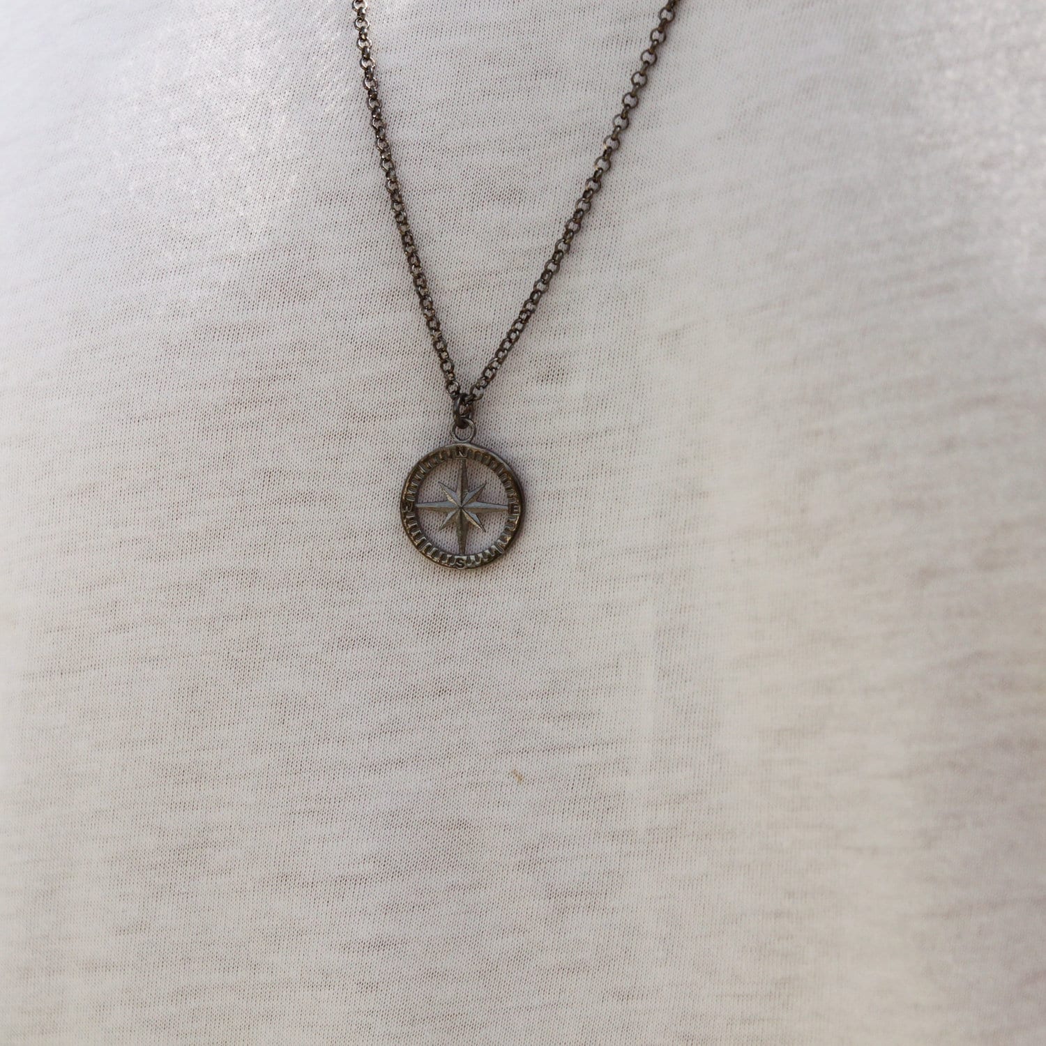 Silver Compass Necklace — additional product image 8 from AntEva Crafts