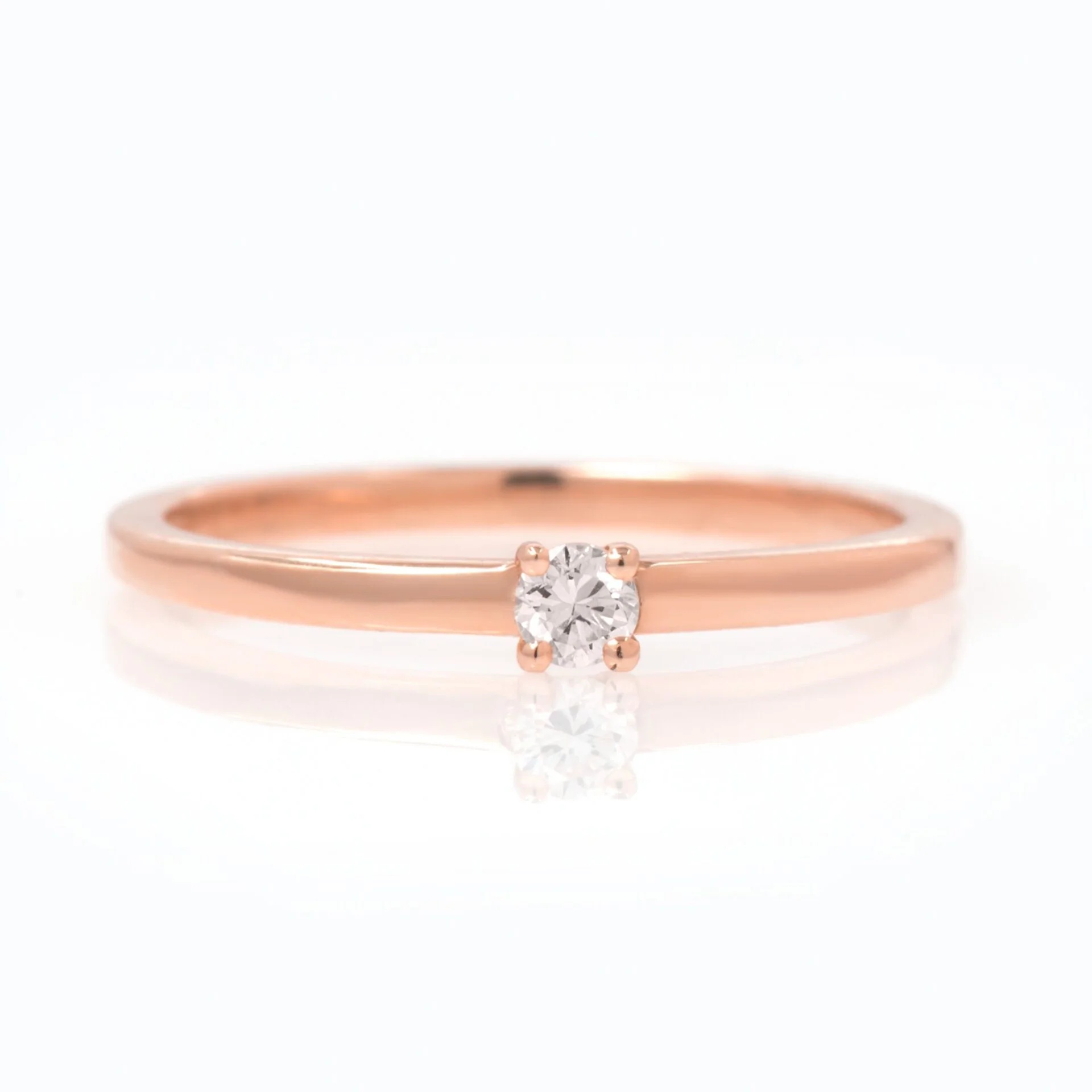 Diamond Solitaire Ring 14k — additional product image 5 from AntEva Crafts