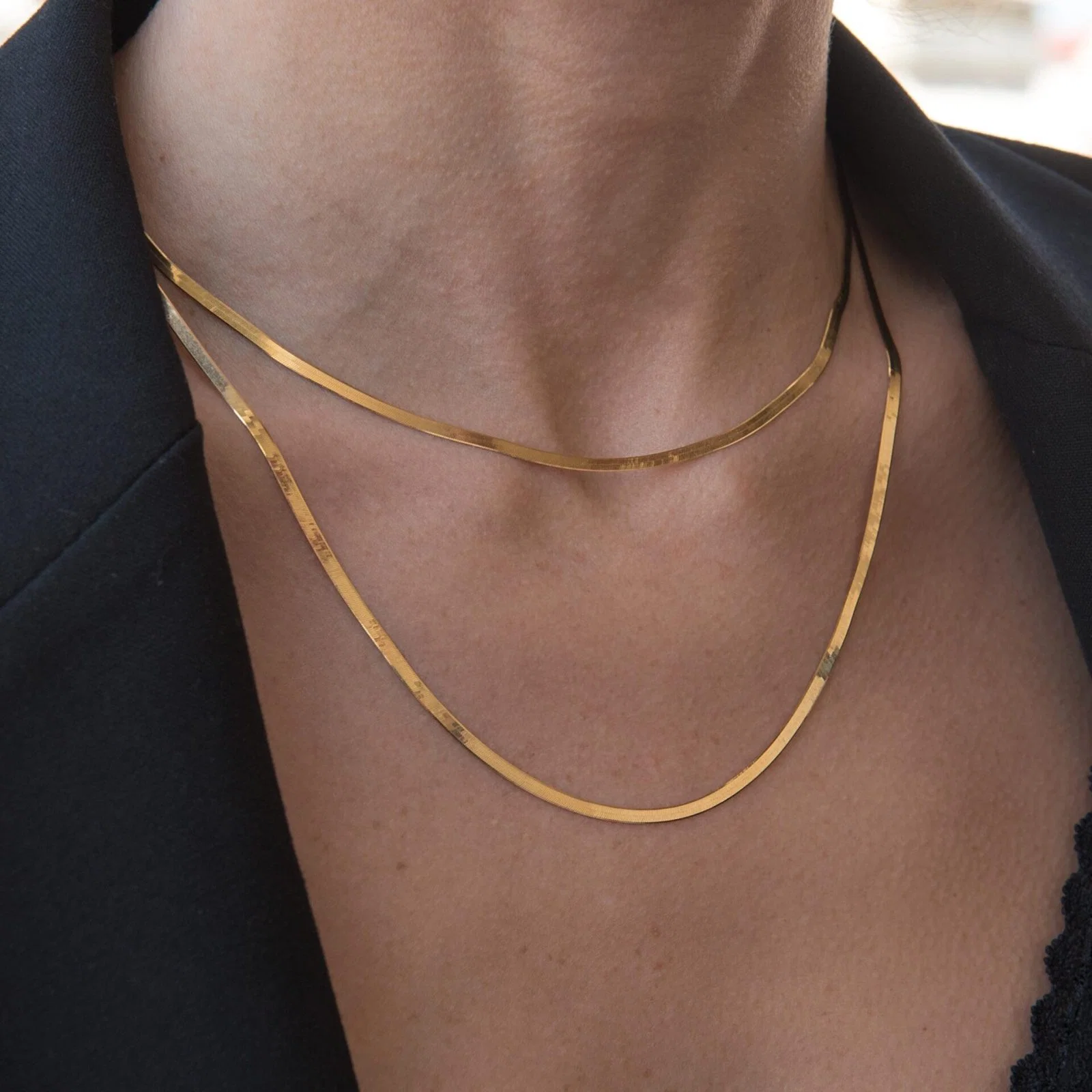 Herringbone Snake Chain 3mm — additional product image 4 from AntEva Crafts