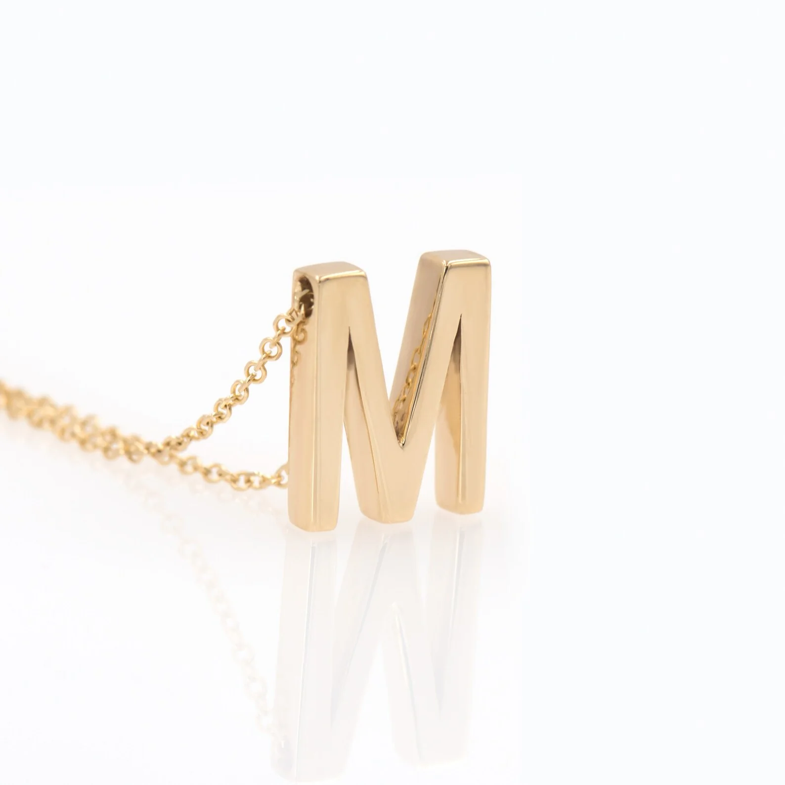 Gold Monogram Chain Necklace