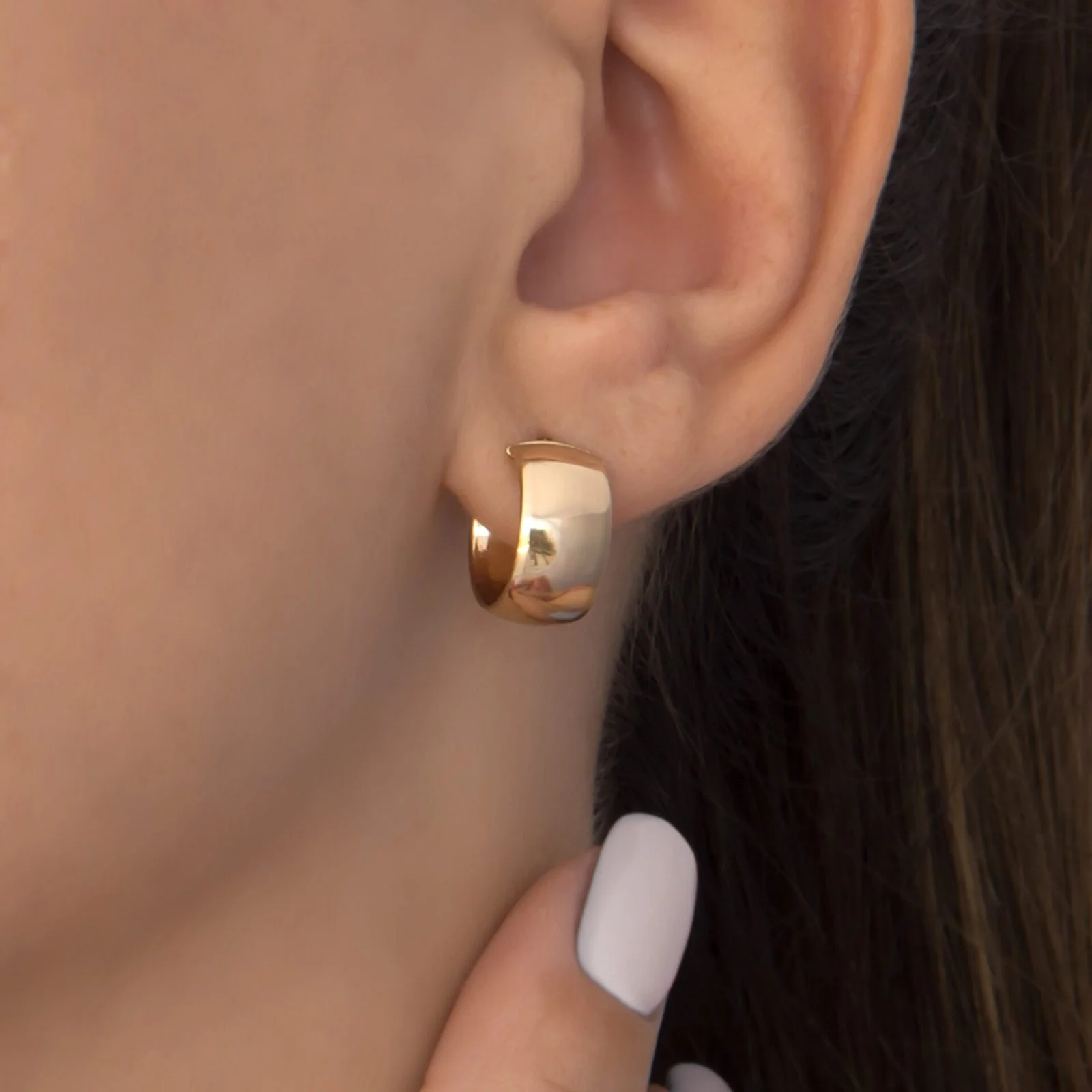 Huggie Hoop Earrings — additional product image 2 from AntEva Crafts