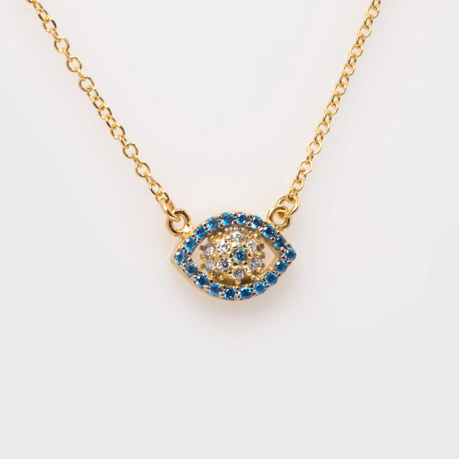Evil Eye Blue Stone Necklace