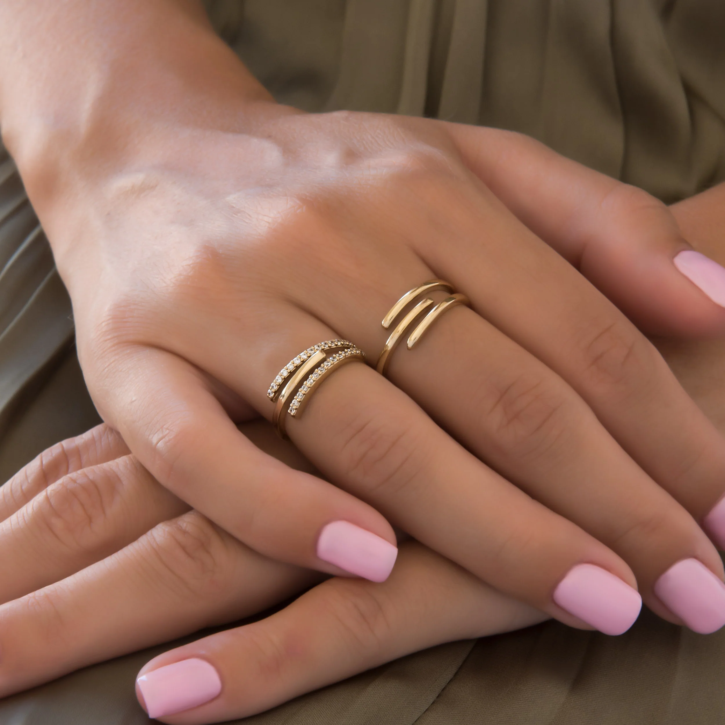 Triple Line Gemstone Ring — additional product image 6 from AntEva Crafts