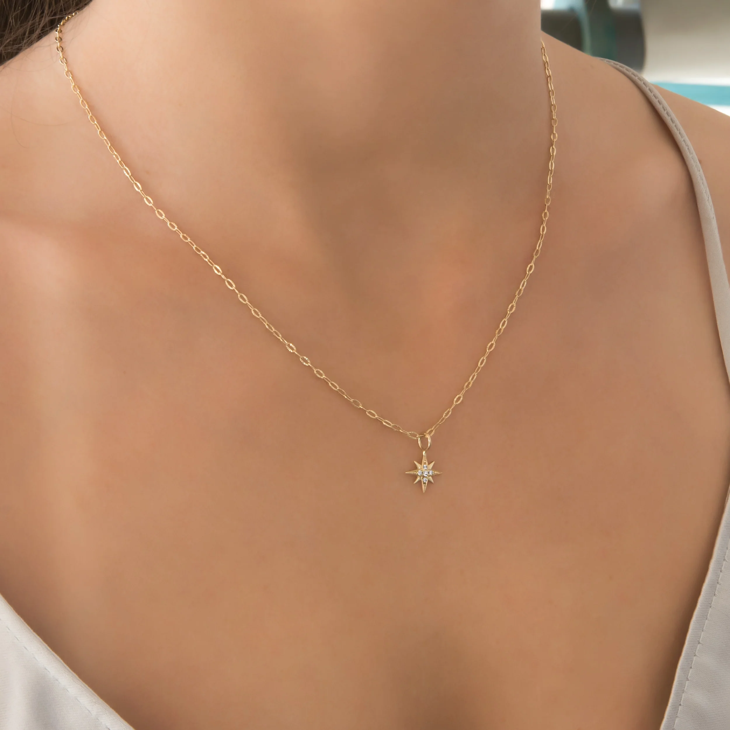 North Star Diamond Necklace — additional product image 2 from AntEva Crafts