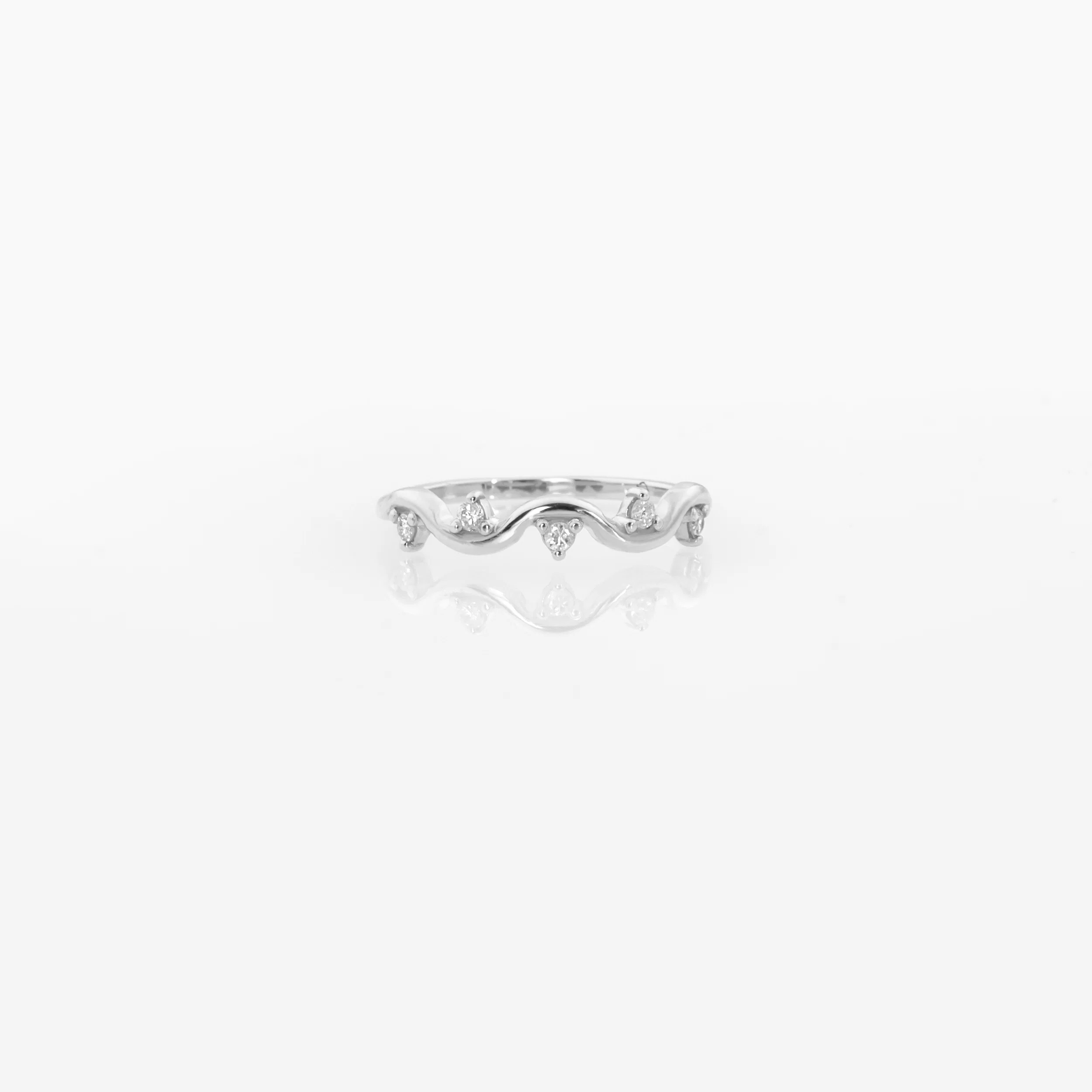 Ocean Wave Diamond Ring — additional product image 3 from AntEva Crafts