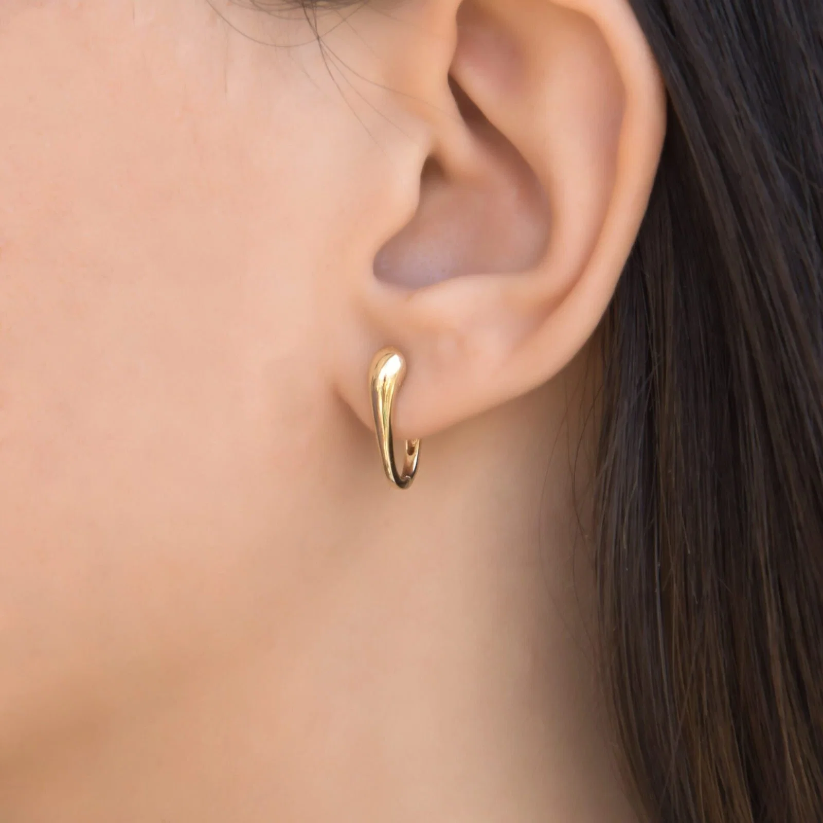 Dome Hoop Earrings with Latch Back Closure — additional product image 4 from AntEva Crafts