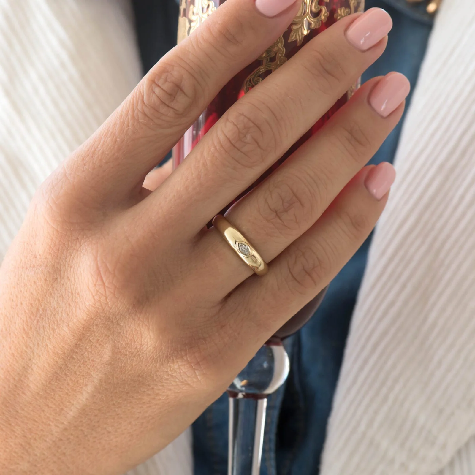 Dome Marquise Diamond Ring — additional product image 4 from AntEva Crafts