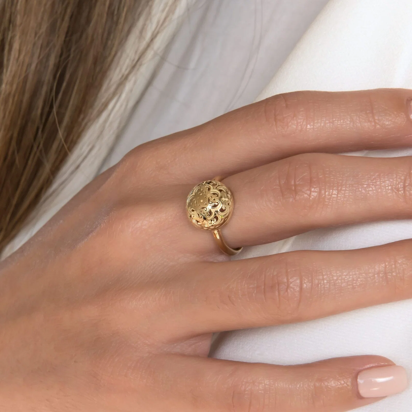 Arabesque Ball Ring — additional product image 5 from AntEva Crafts