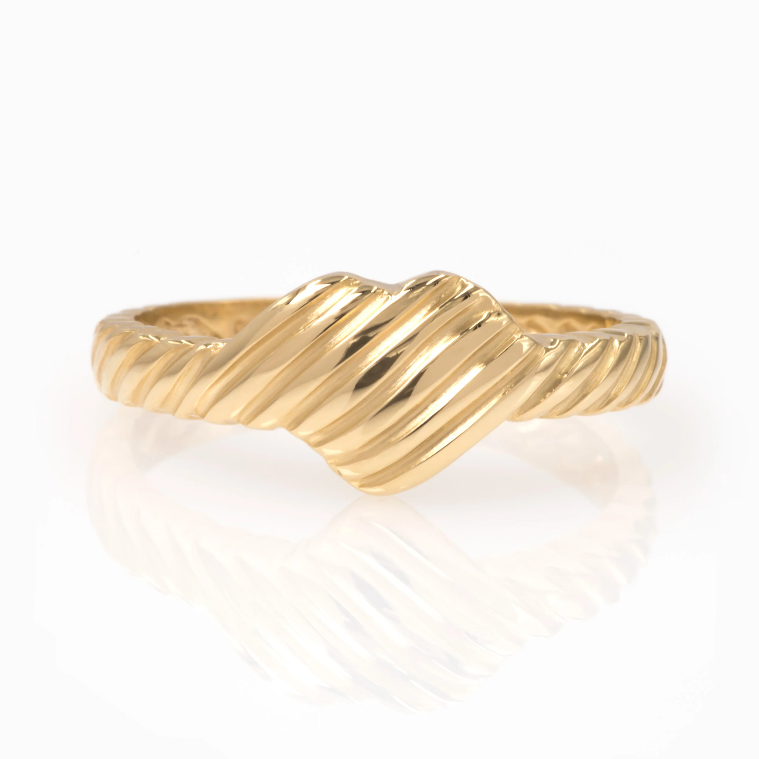 Heart Ribbed Ring — additional product image 3 from AntEva Crafts