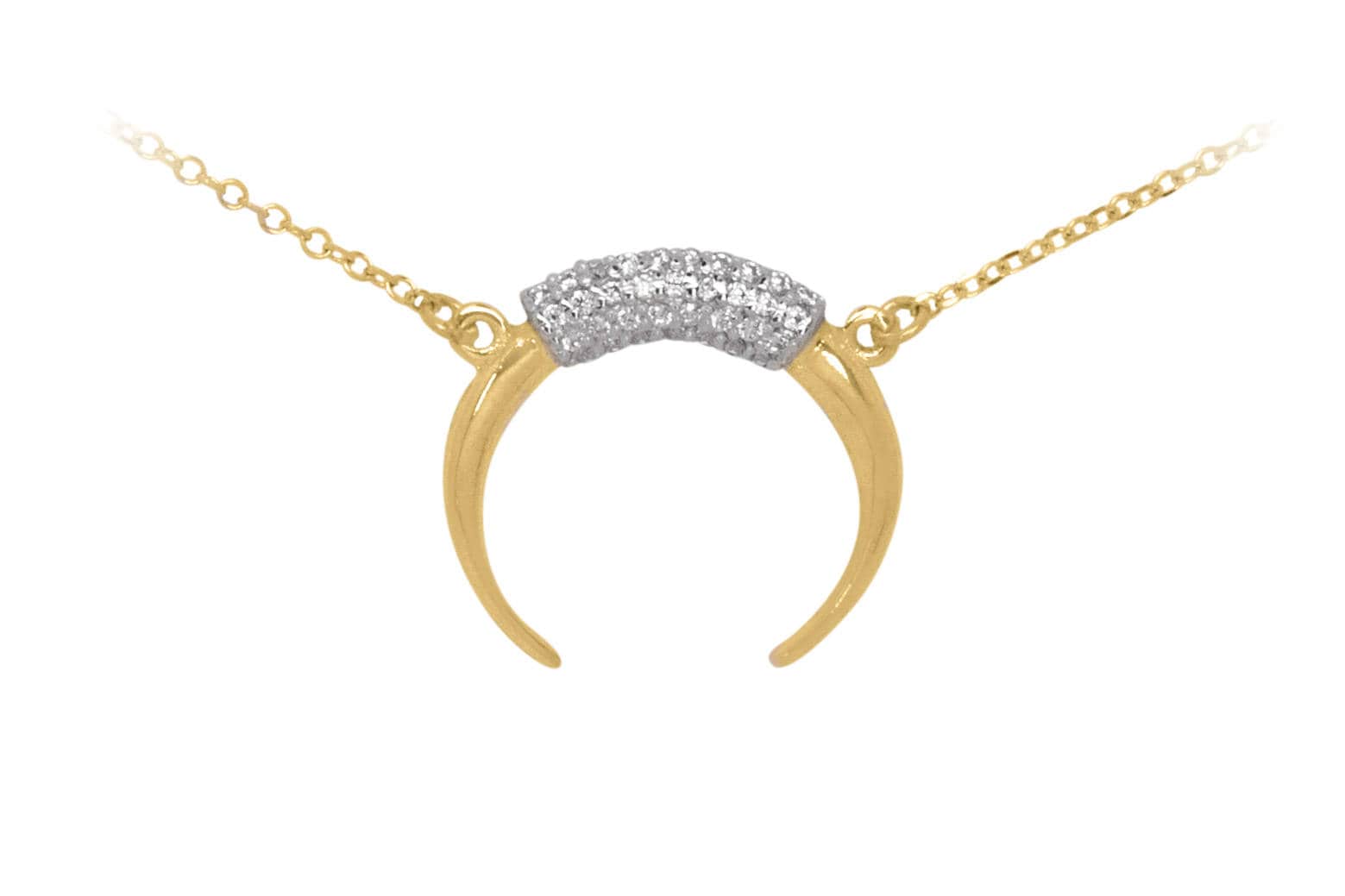 Diamonds Horn Necklace — additional product image 3 from AntEva Crafts