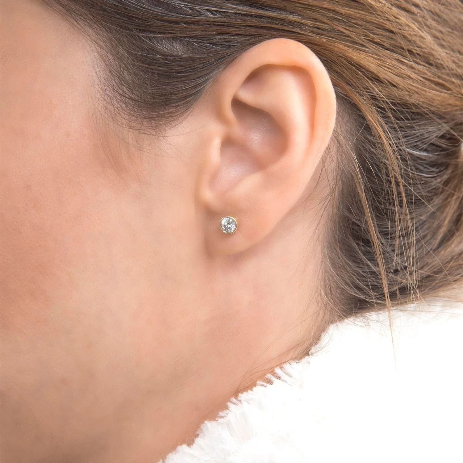 Circle Stud Earrings — additional product image 2 from AntEva Crafts