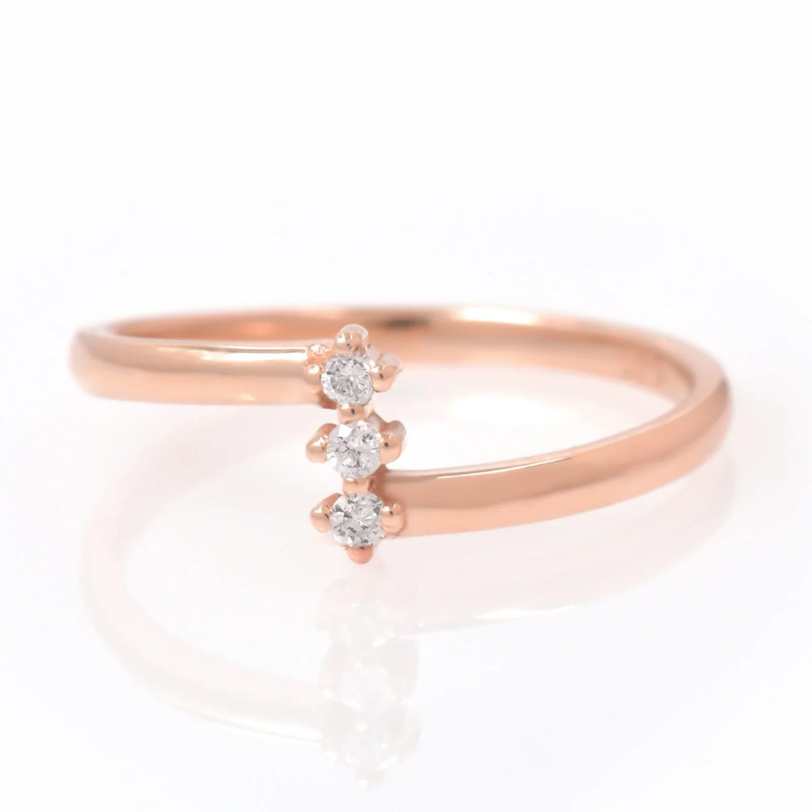 Triple Diamond Bypass Ring — additional product image 7 from AntEva Crafts