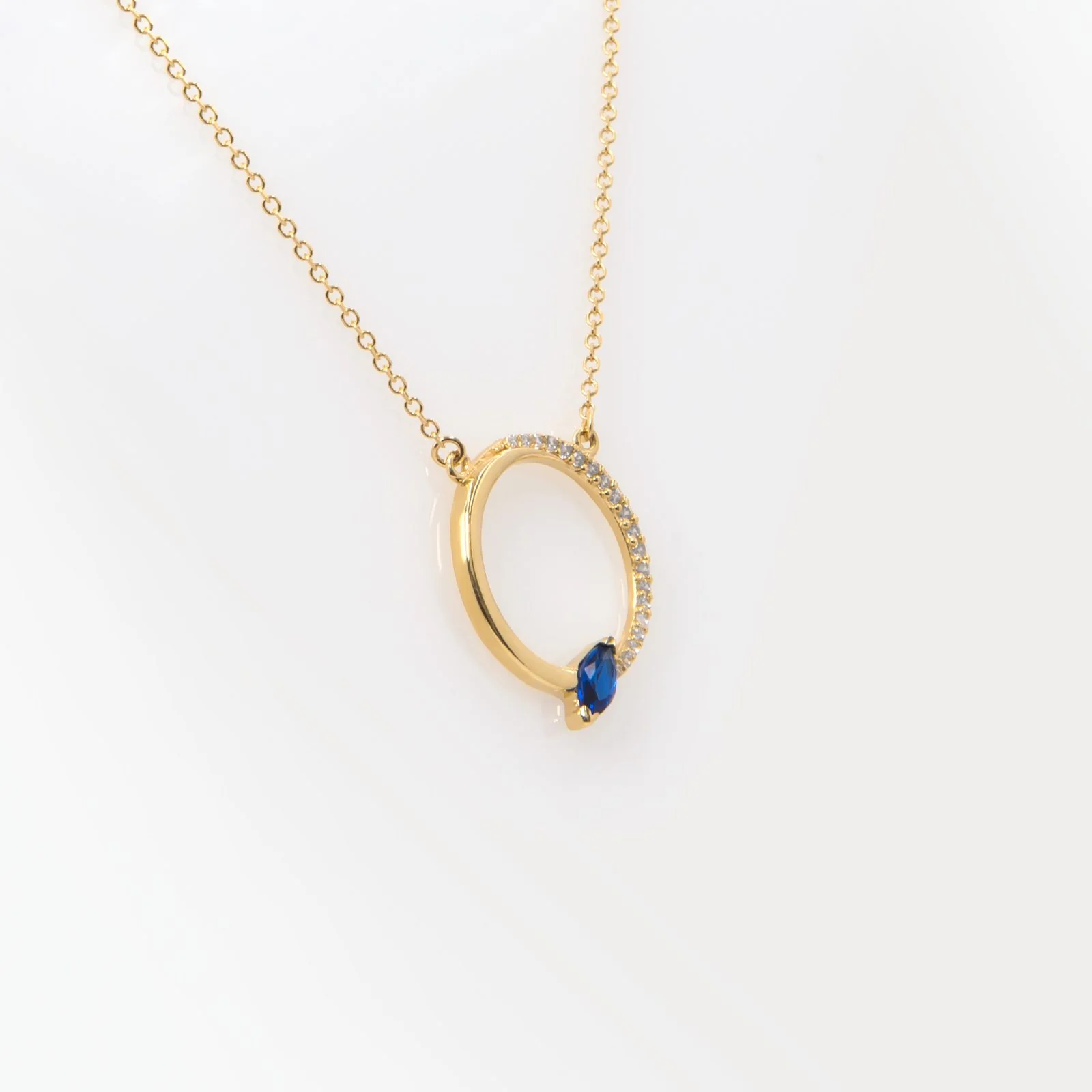 Full Eternity Gemstone Necklace with Marquise Detailed-Gem — additional product image 4 from AntEva Crafts