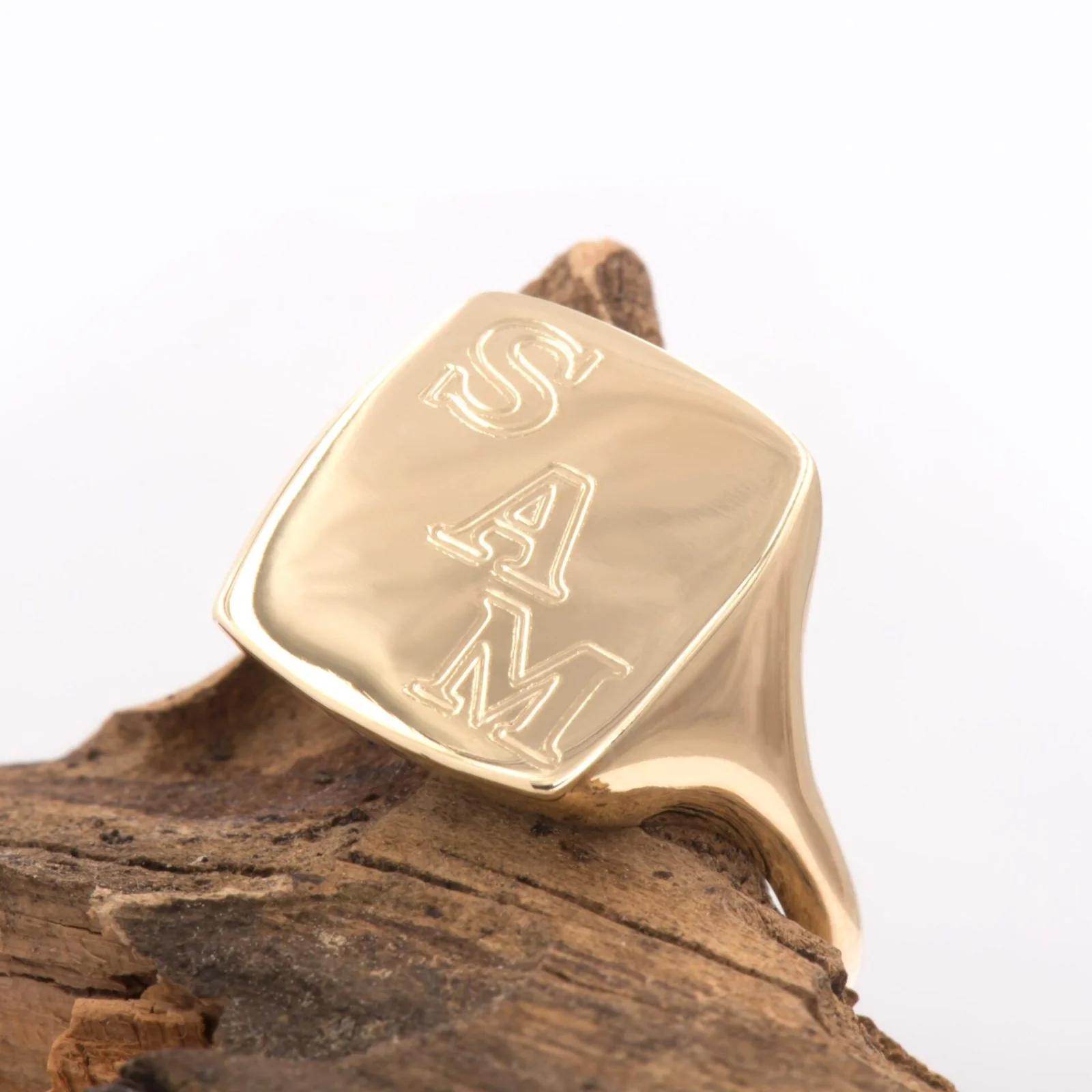 Monogram Square Signet Ring — additional product image 6 from AntEva Crafts