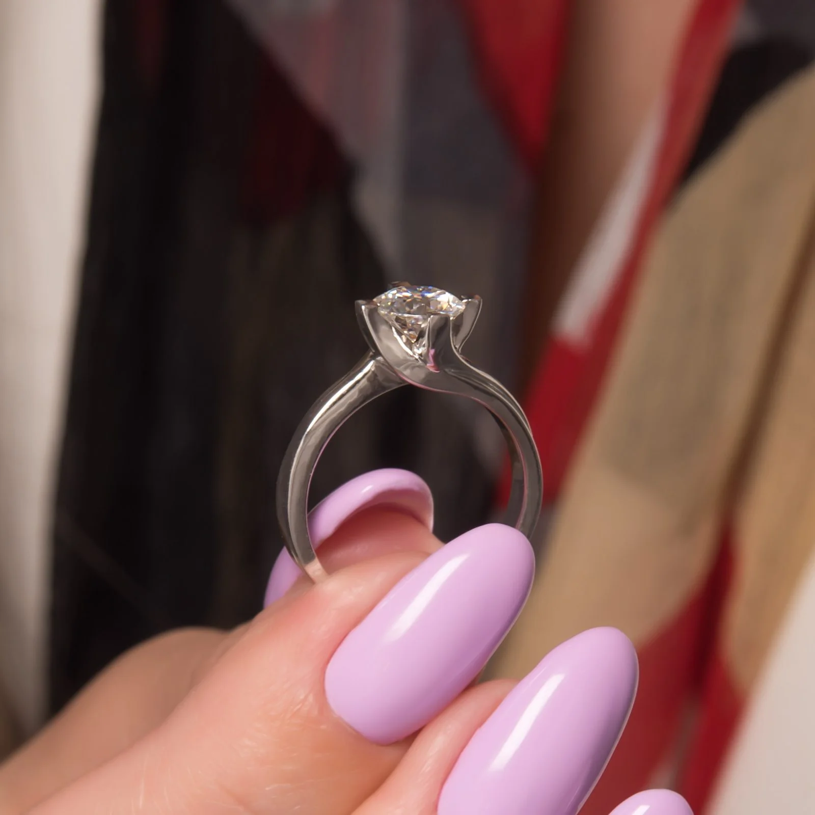 Solitaire Moissanite Ring 14k — additional product image 8 from AntEva Crafts