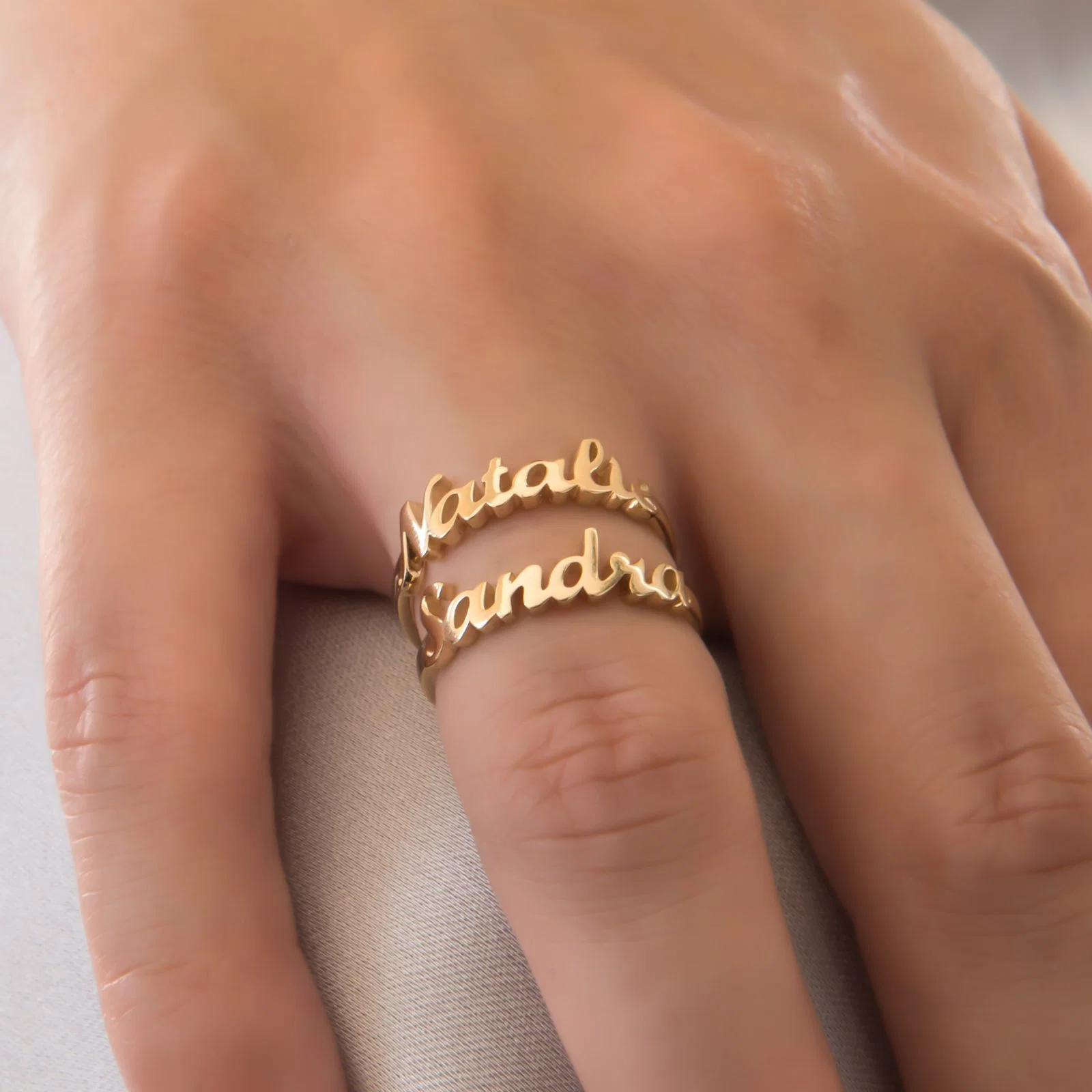 Nameplate Ring — additional product image 3 from AntEva Crafts