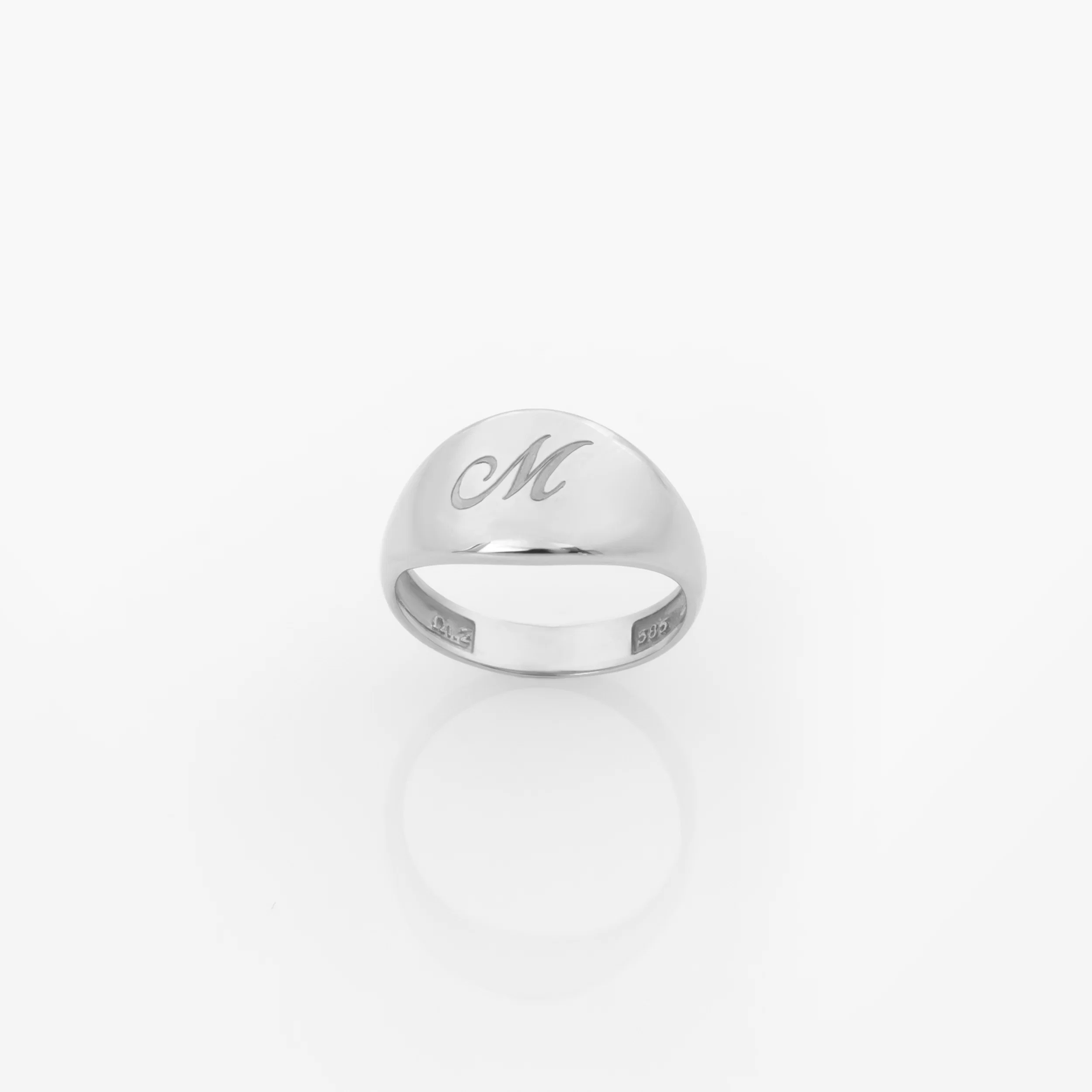 Gold Pinky Signet Ring — additional product image 5 from AntEva Crafts