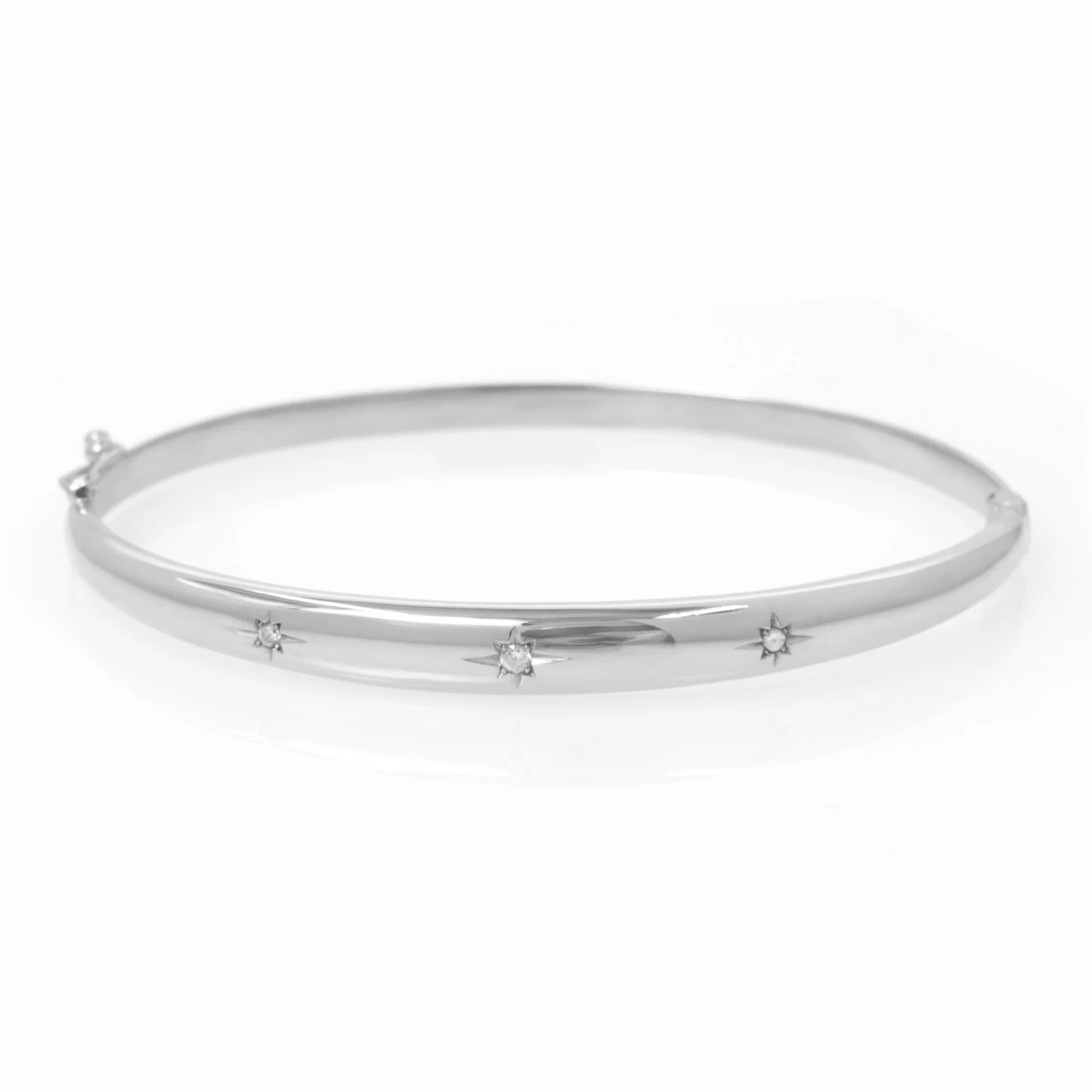 North Star 3 Diamonds Bangle — additional product image 7 from AntEva Crafts